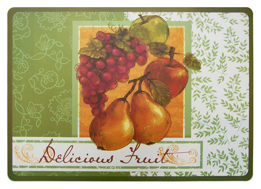 Tossed Fruit Vinyl Placemat Home Dining & Entertaining Table