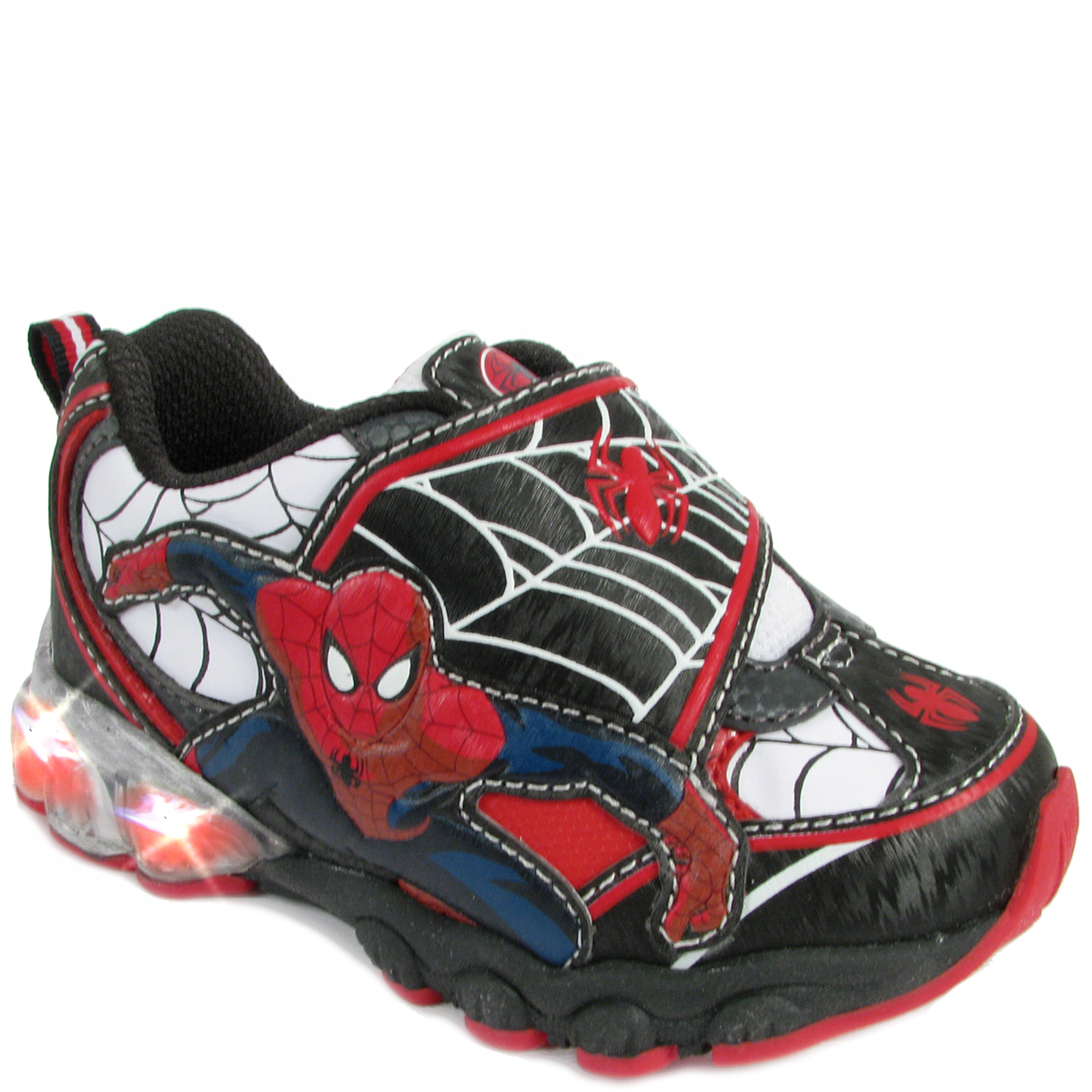 Toddler Boys Spiderman Athletic Shoe Black Red White: Fun ...