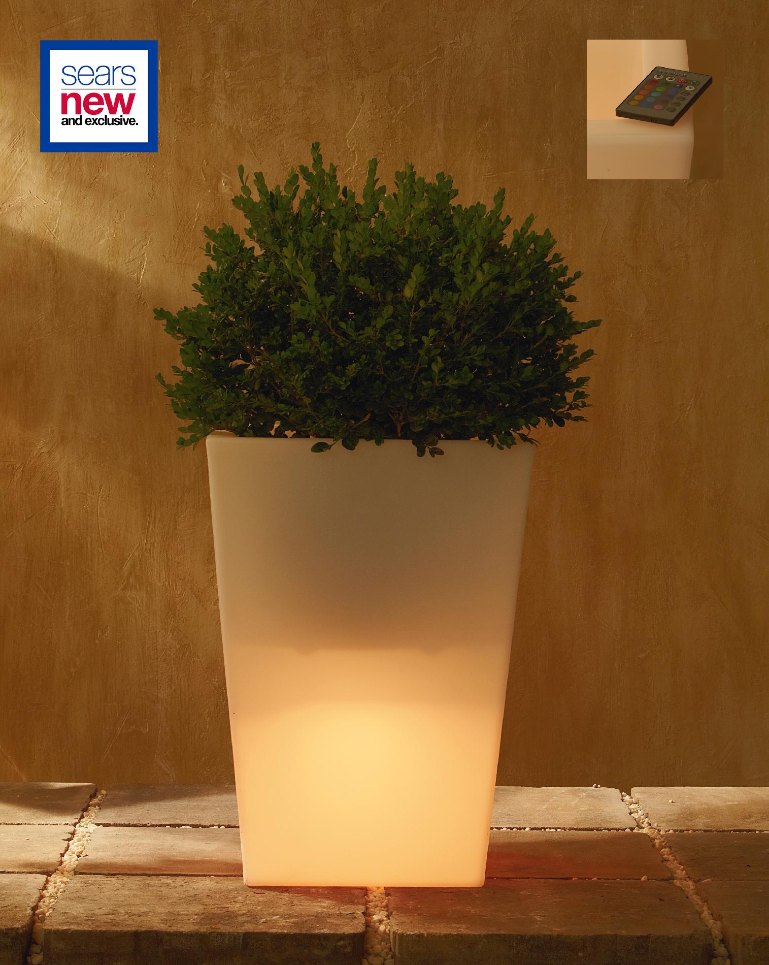 24in Square Lighted Planter at Sears.com