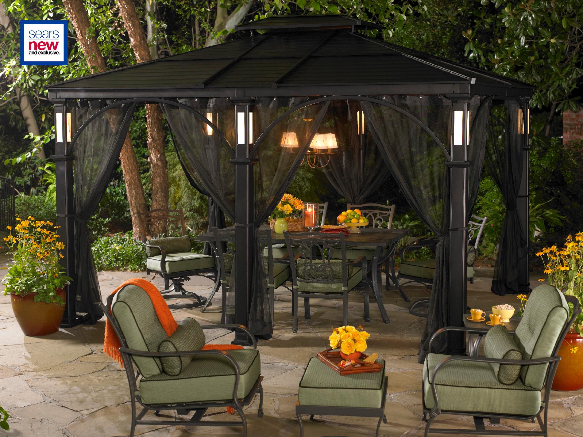 Grand Resort 10 Ft. x 12 Ft. LED & Aluminum Roof Top Gazebo at Sears.com
