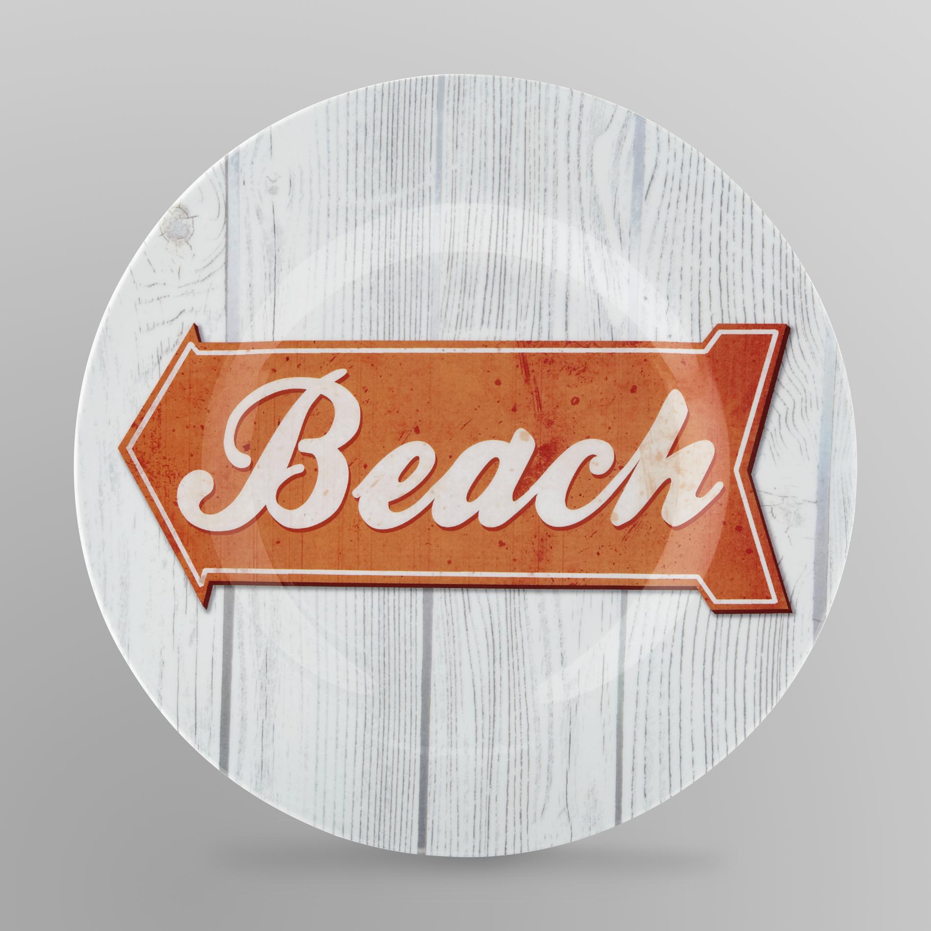 Essential Home Plastic Dinner Plate - Beach