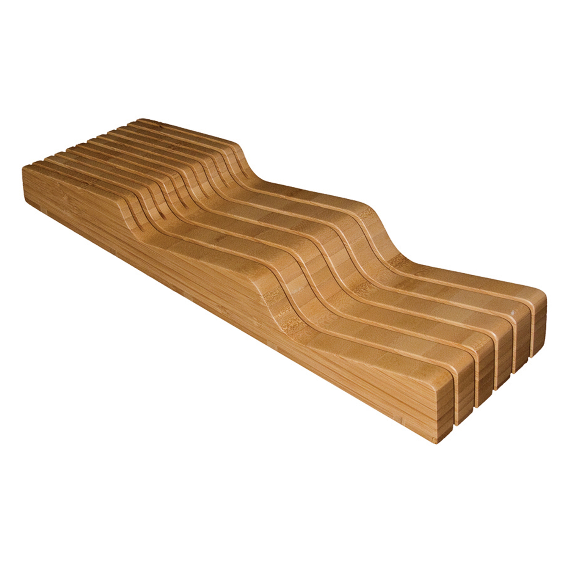 Totally Bamboo 20-2091 In-Drawer Bamboo Knife Block