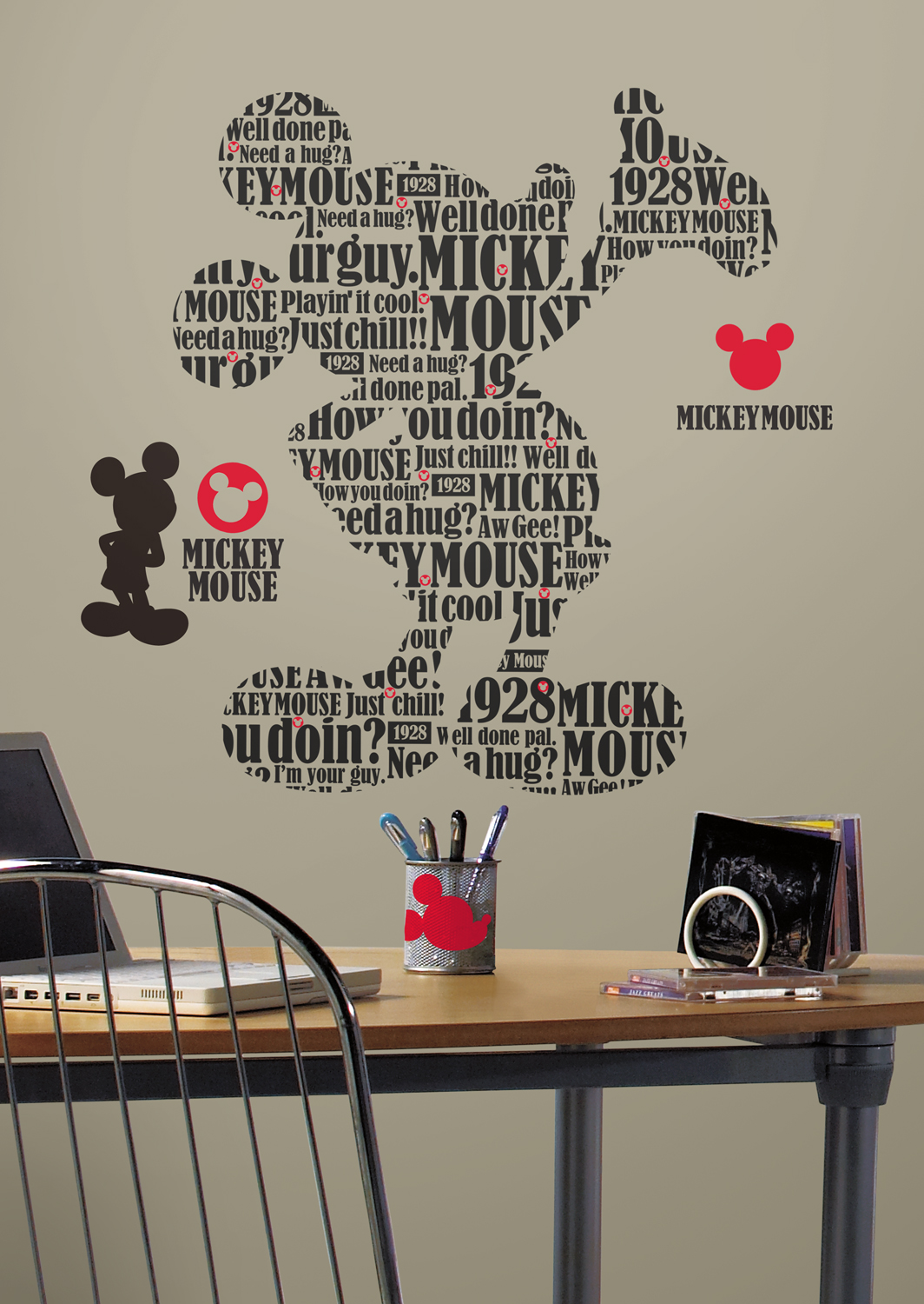 RoomMates Mickey & Friends - Typography Mickey Mouse Peel & Stick Giant Wall Decals