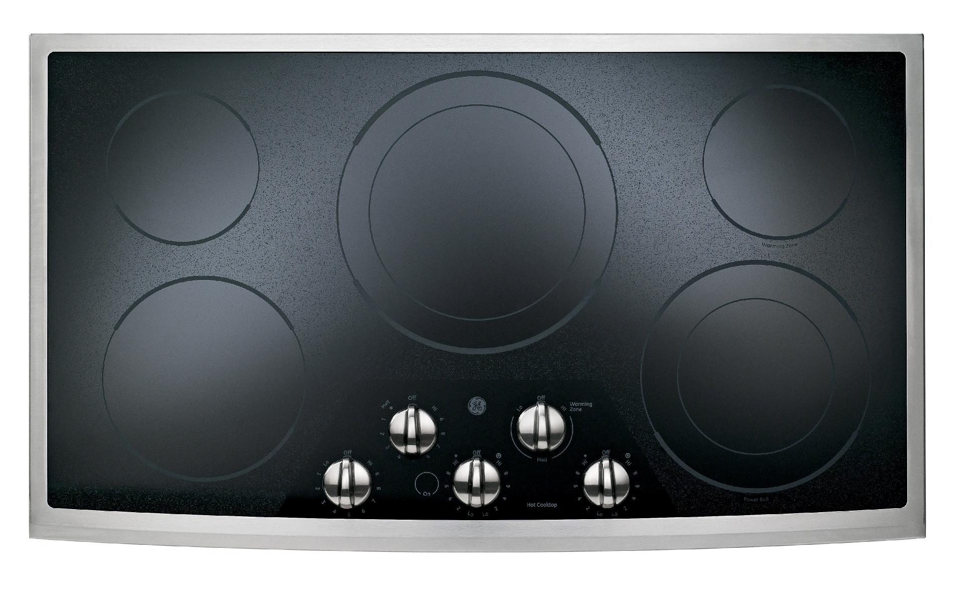 GE Gas Cooktops GE 36 BuiltIn Electric Cooktop Stainless Steel