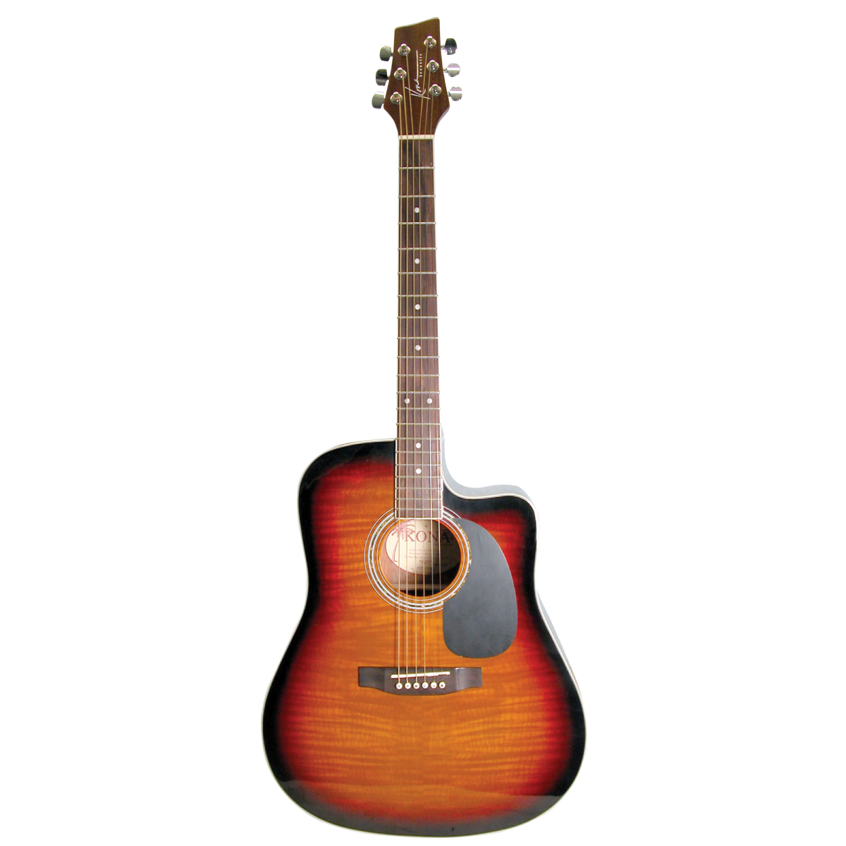 Kona Special Cutaway Electric/Acoustic Guitar in Tobacco Sunburst