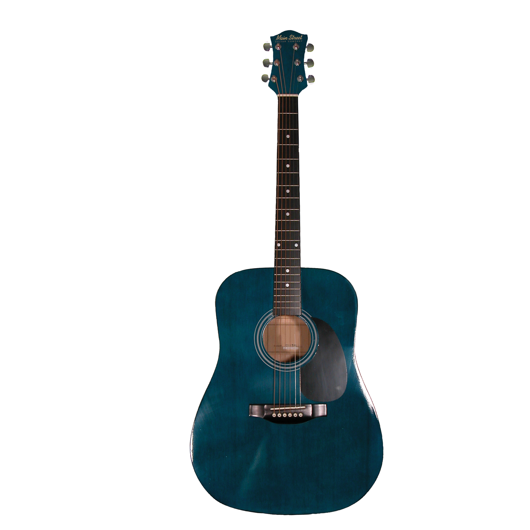 Main Street Acoustic Dreadnought Guitar in Transparent Blue