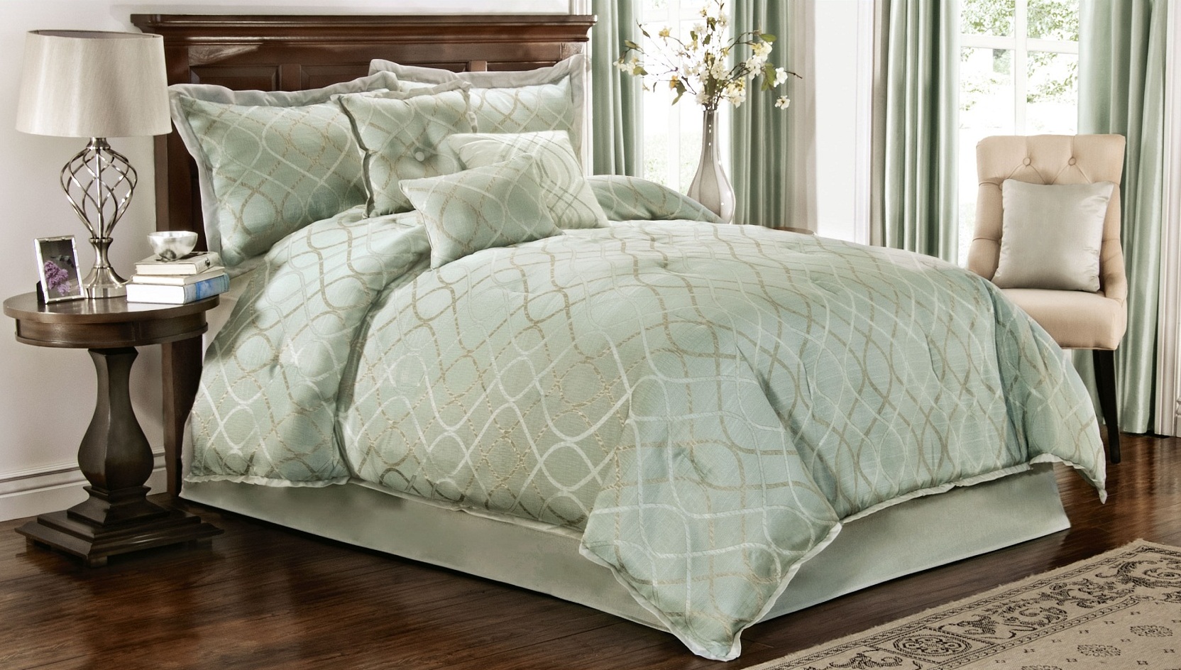 Sage Green Comforter Sets Queen