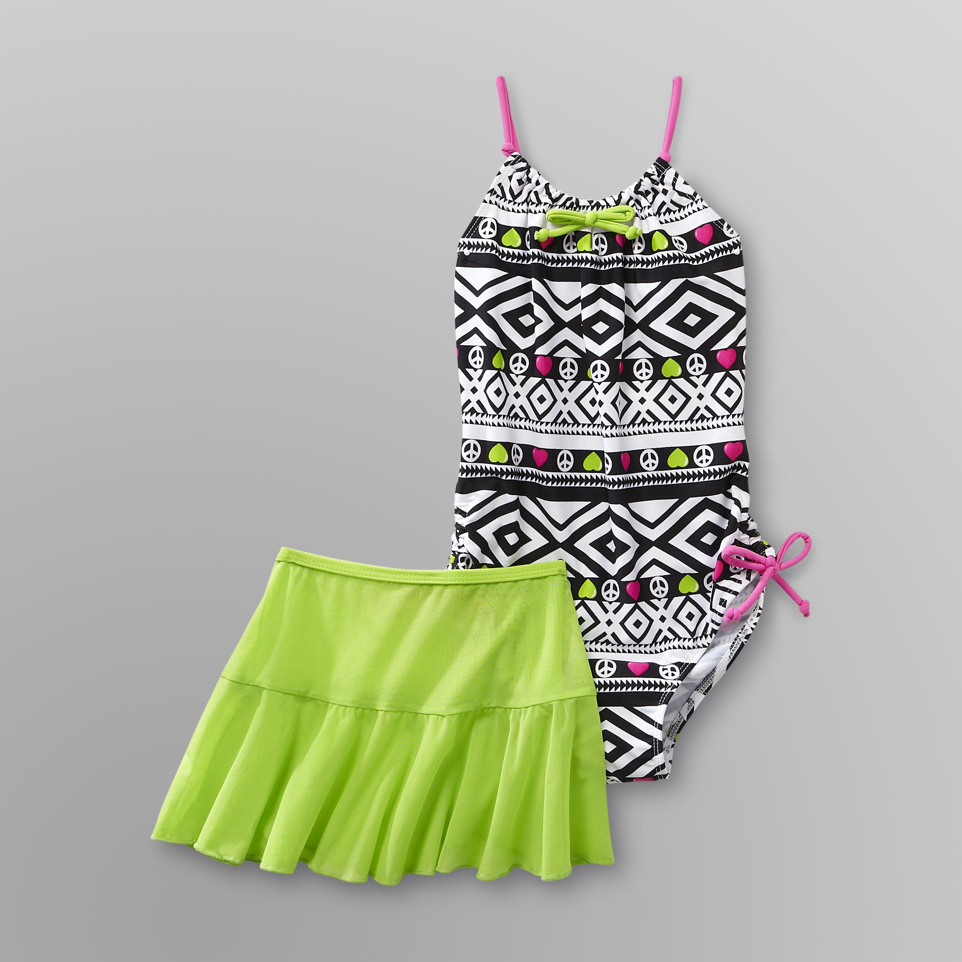 Joe Boxer Girl's One-Piece Swimsuit & Cover-Up Skirt at Kmart.com