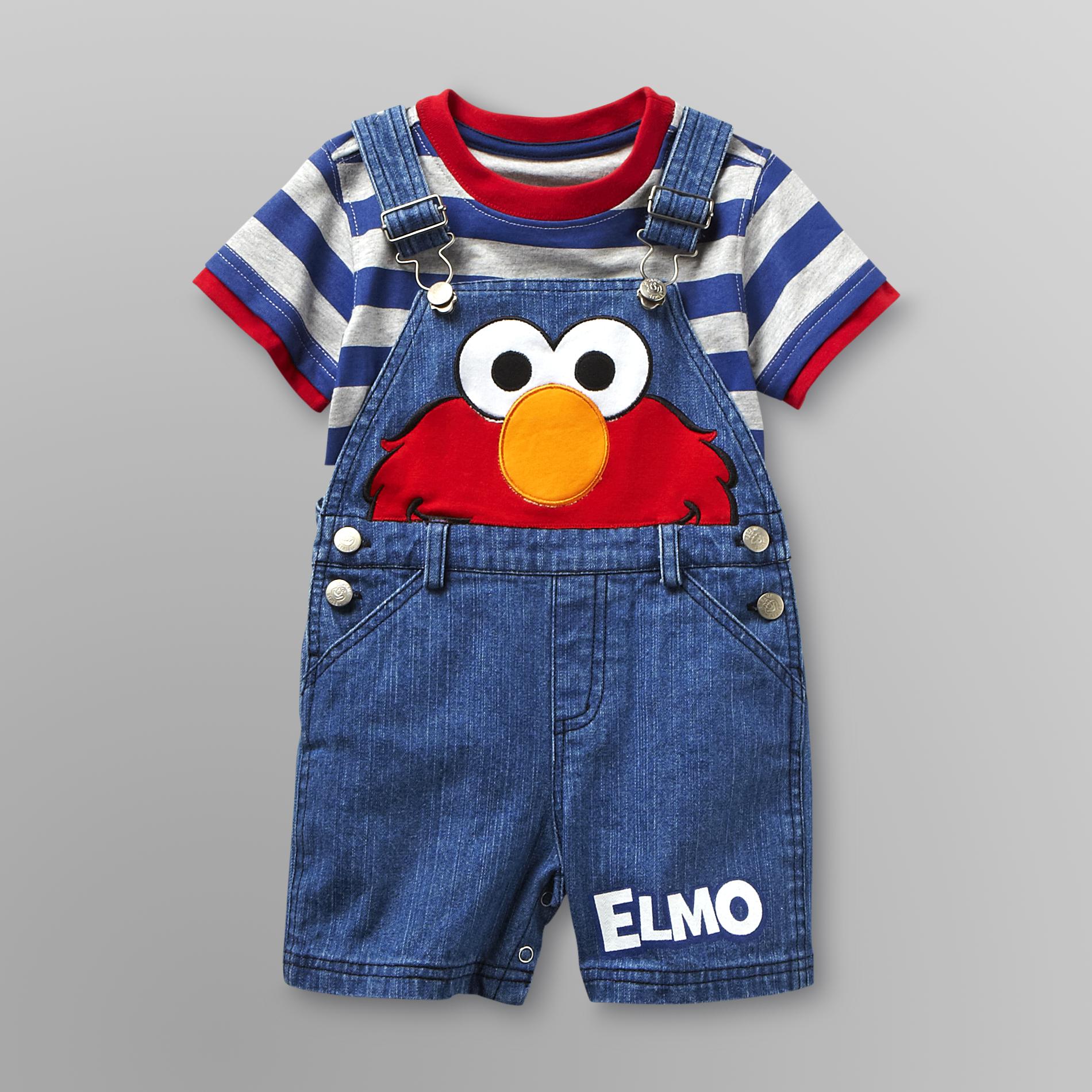 Sesame Street Elmo Infant Boy's Overalls Shorts Set at Kmart.com