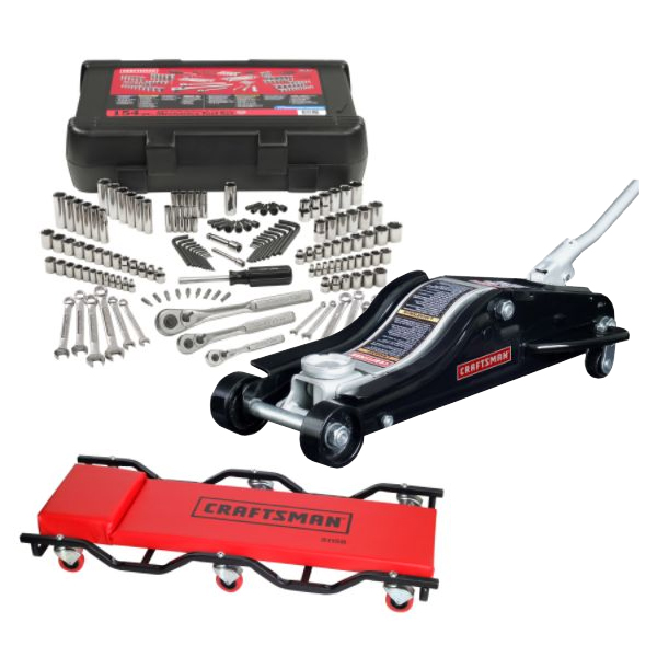 Craftsman Floor Jack with Creeper & Mechanic Tool Set...