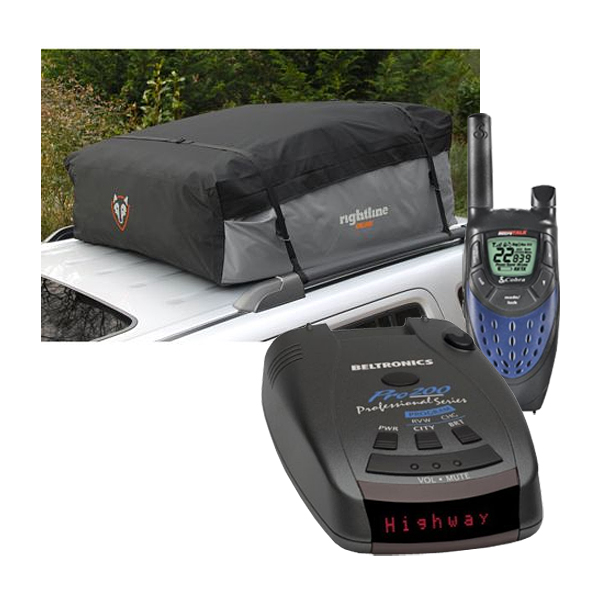 Rightline Gear Car Top Carrier with Cobra Radar Detector & Two-Way Radio Bundle at Kmart.com