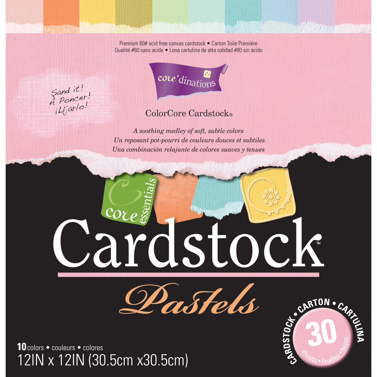 Darice Core'dinations Core Essentials Cardstock Pad 12"X12" 30/Pkg-Pastels at Kmart.com
