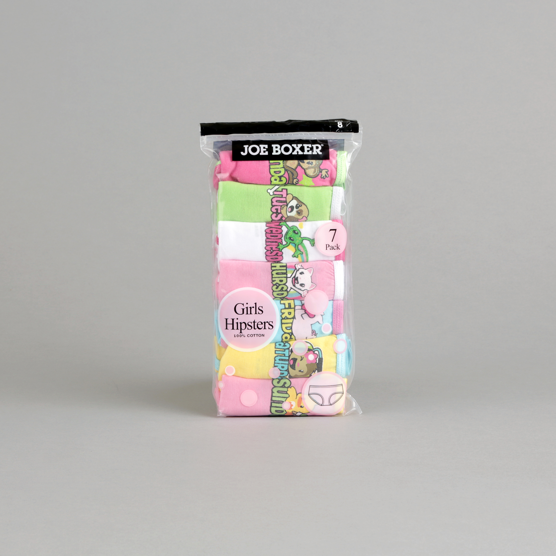 Joe Boxer Girl's 7 Pk Hipster Days of the Week Panties at mygofer.com