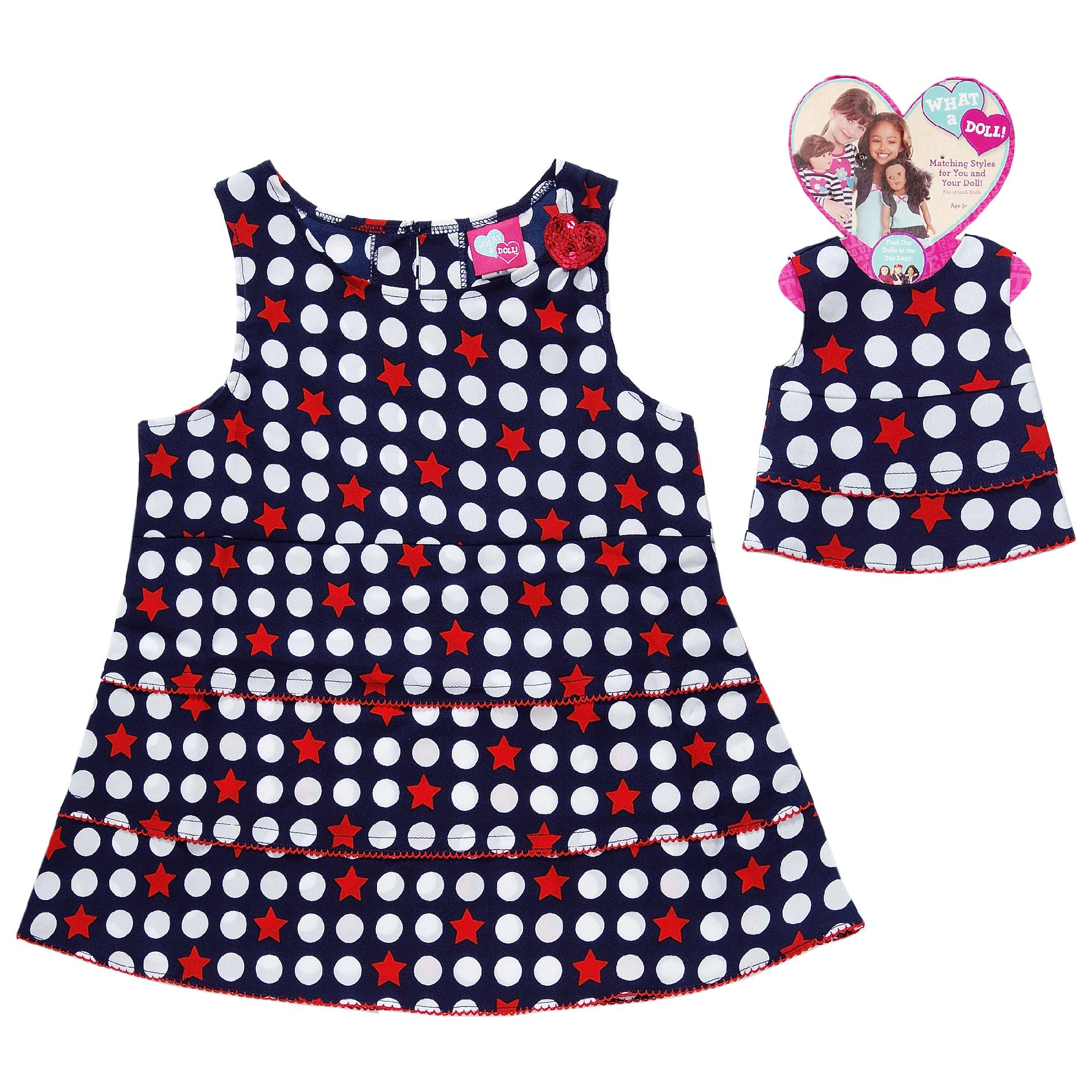 What A Doll Girl's Ruffle Tiered Top with Matching Doll Outfit at Kmart.com