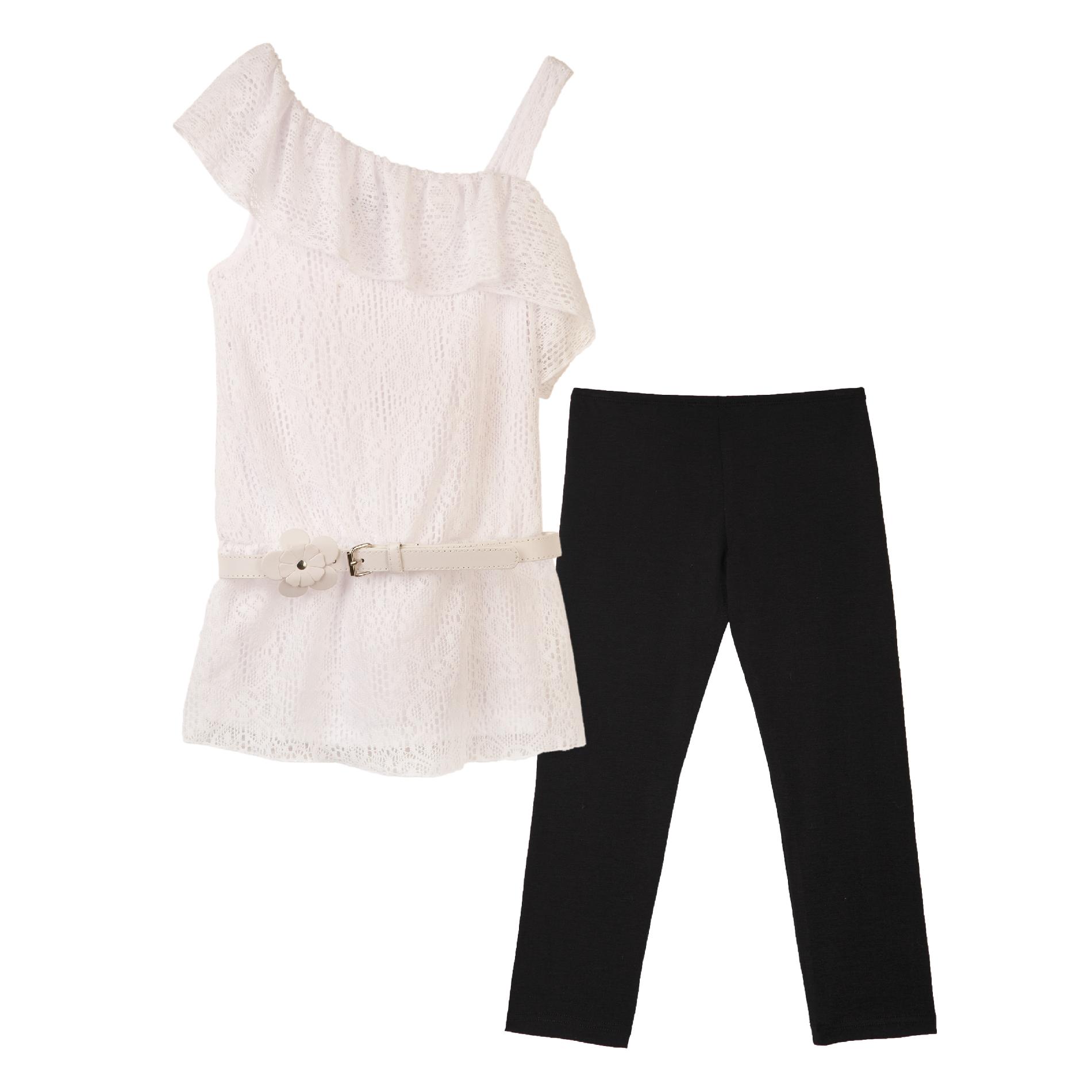 Amy's Closet Girl's 2 Pc One Shoulder Top and Legging Set at Sears.com