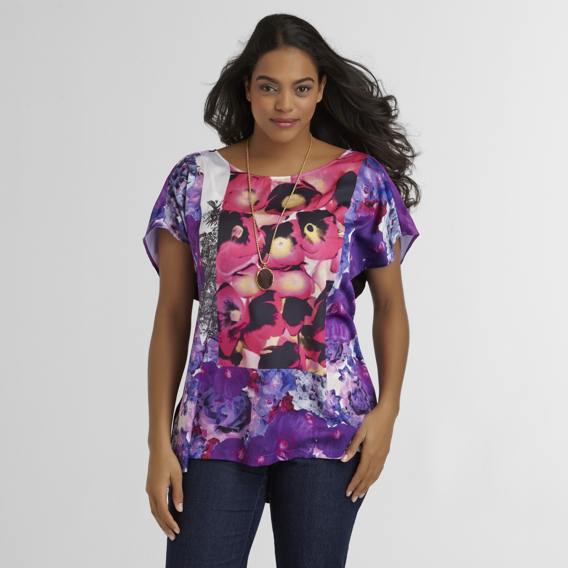 Love Your Style, Love Your Size Women's Plus Top - Flowers at Kmart.com