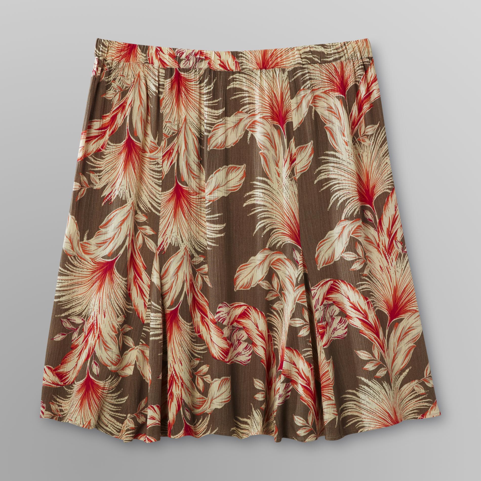 Jaclyn Smith Women's Plus Crepe Skirt - Floral Print at Kmart.com
