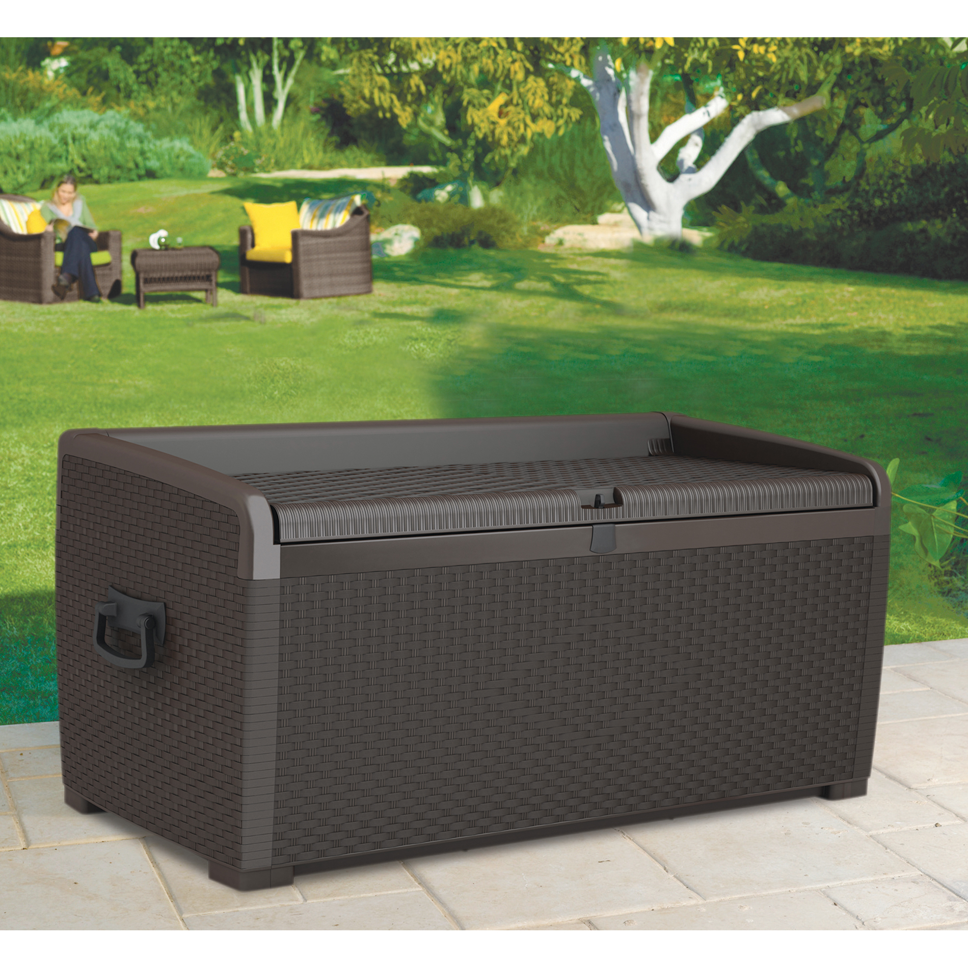 Keter 105 GALLON RATTAN BOX at Kmart.com