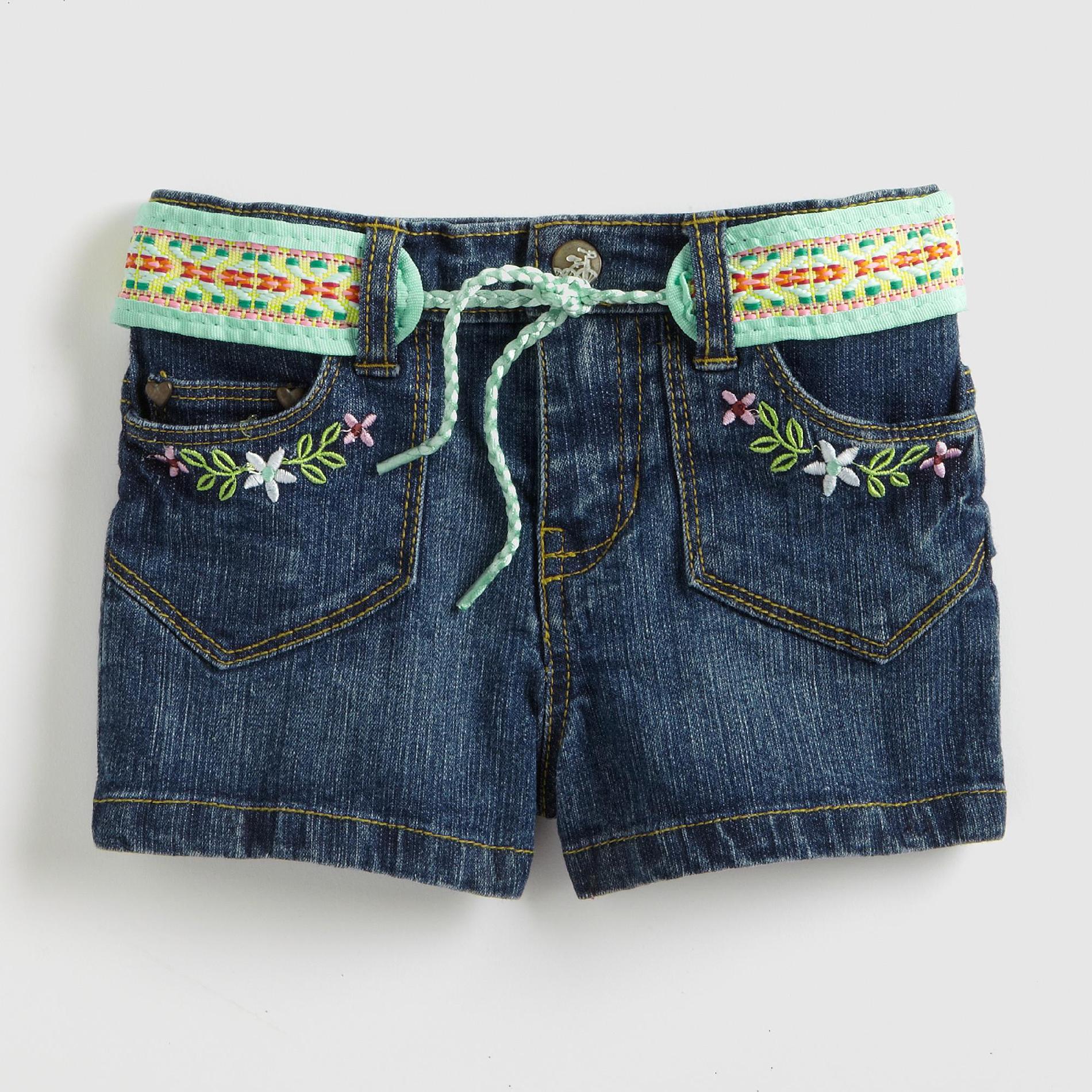 Route 66 Infant & Toddler Girl's Embroidered Shorts & Belt at Kmart.com
