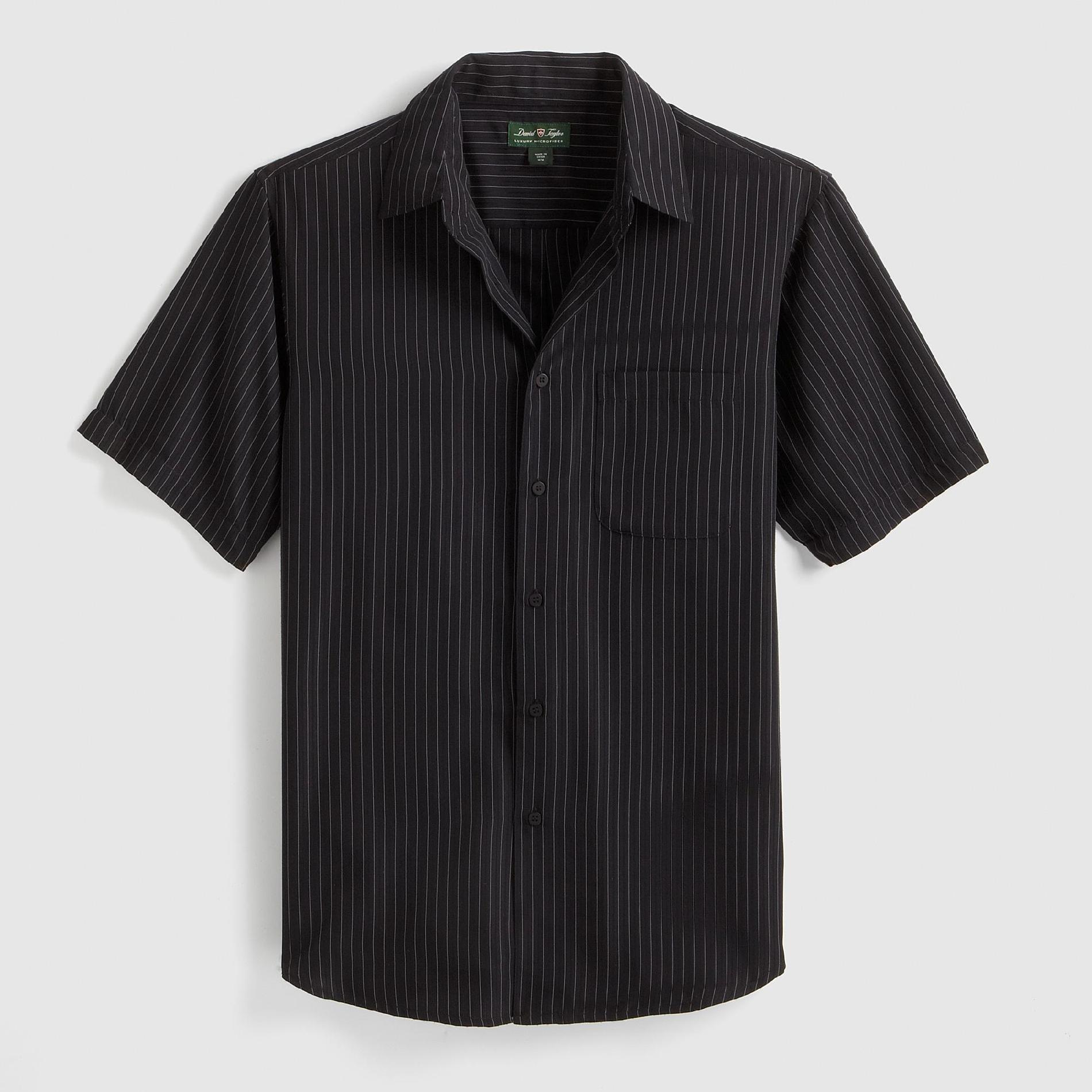 David Taylor Men's Pinstriped Shirt - Short Sleeve at Kmart.com