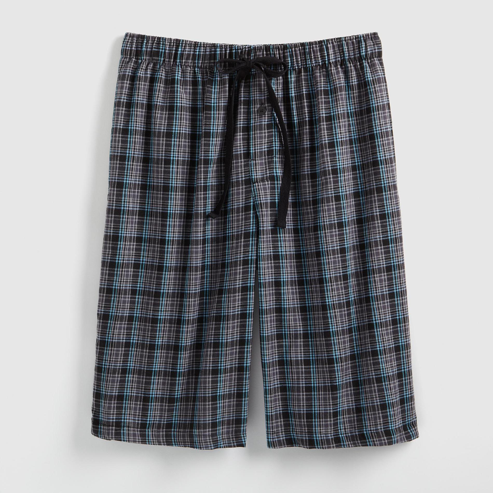 Basic Editions Men's Poplin Pajama Shorts - Plaid at Kmart.com