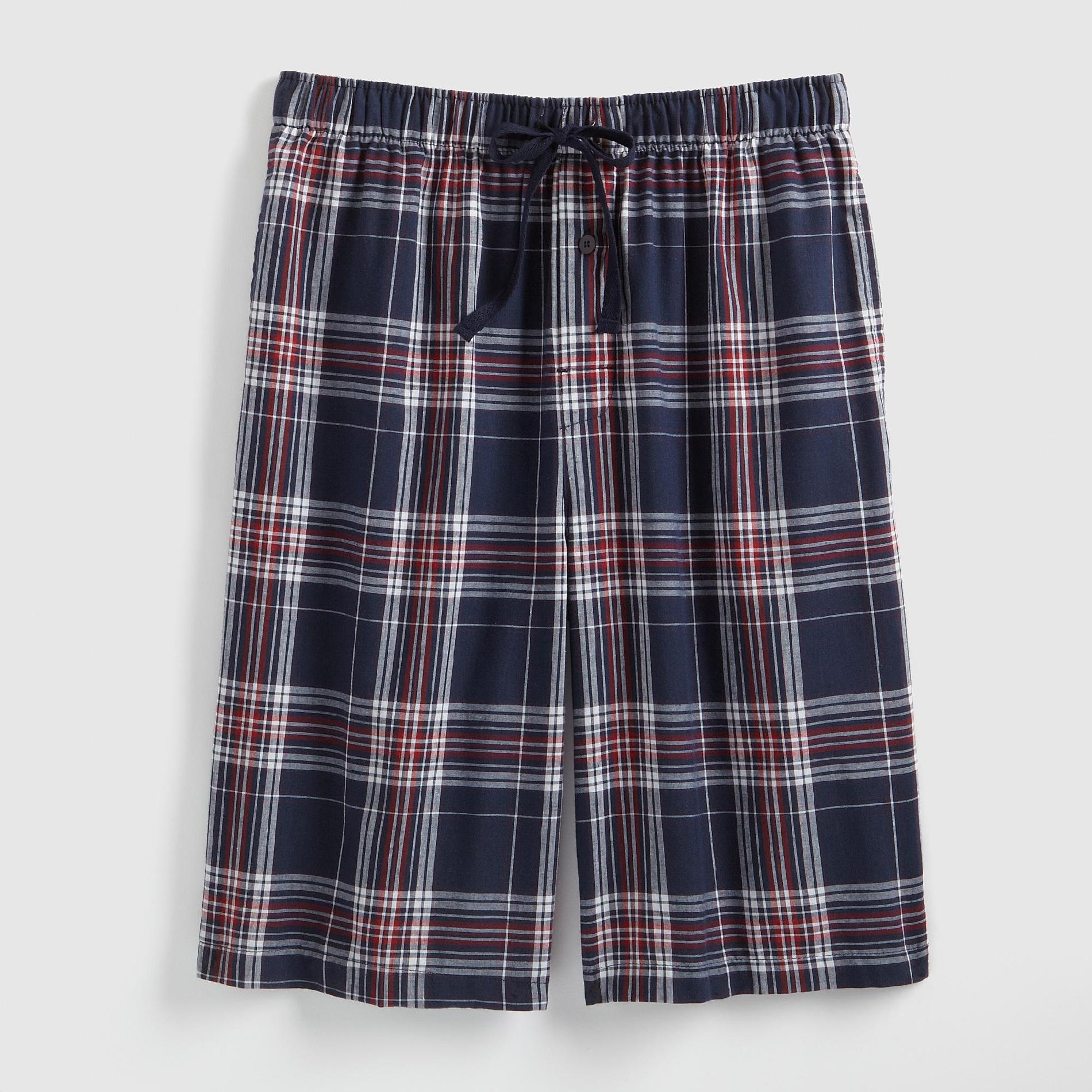 Basic Editions Men's Poplin Pajama Shorts - Plaid at Kmart.com