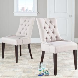 Safavieh Abby 19''H Tufted Side Chairs (Set Of 2) - Silver ...