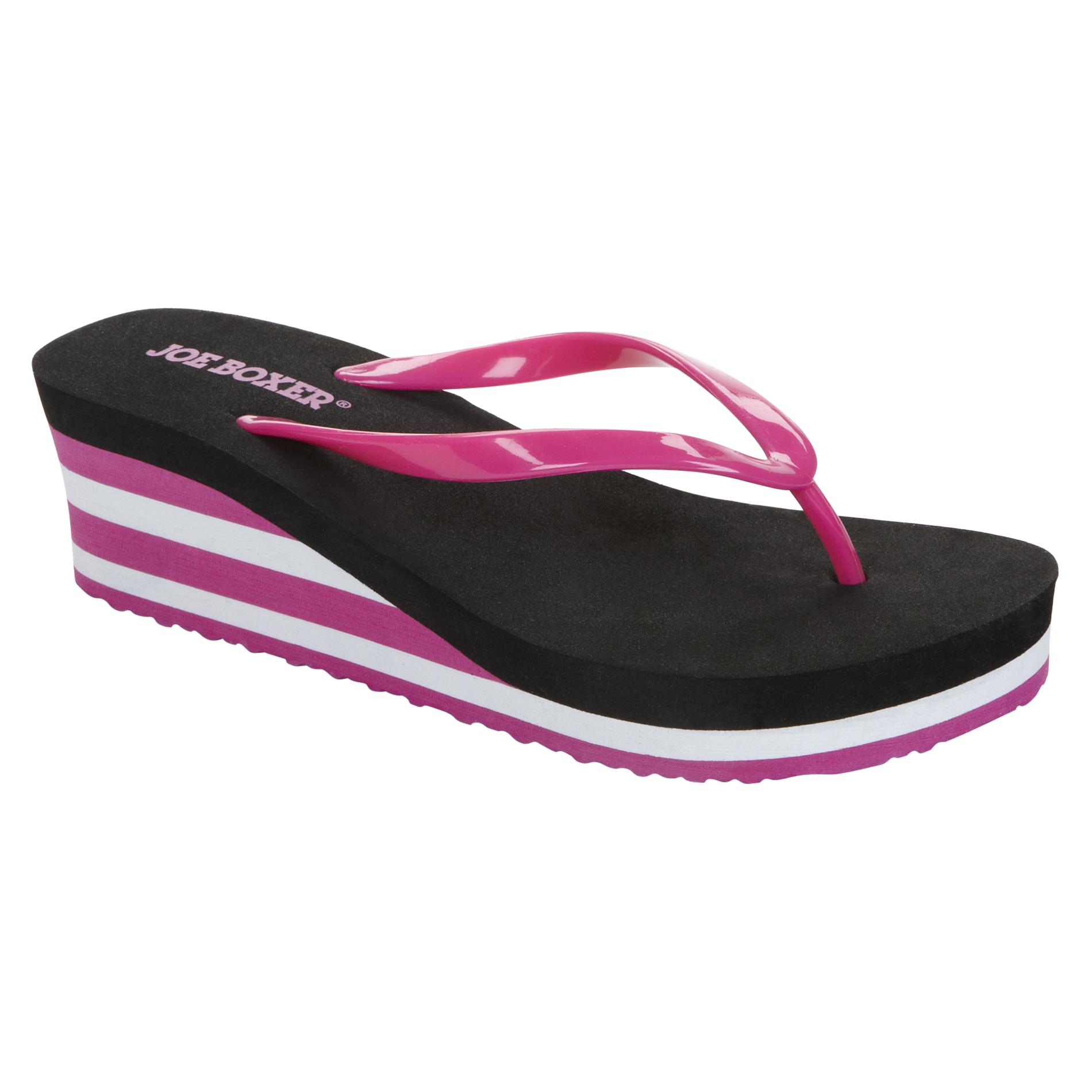 Joe Boxer Women's Striped Wedge Thong Merit - Pink at mygofer.com
