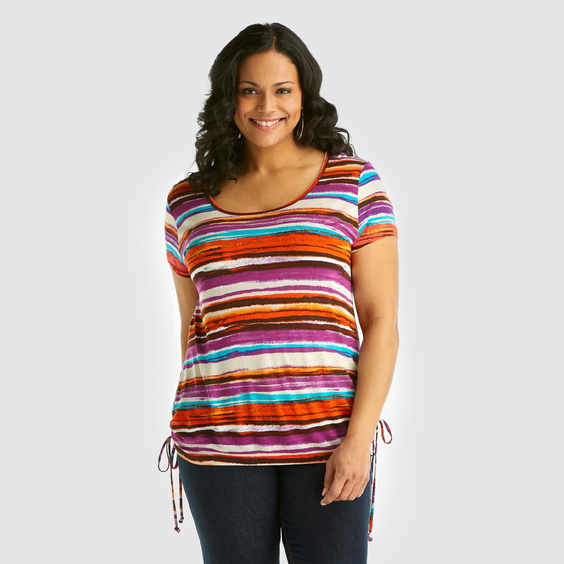 Beverly Drive Women's Plus Shirt - Striped at Sears.com