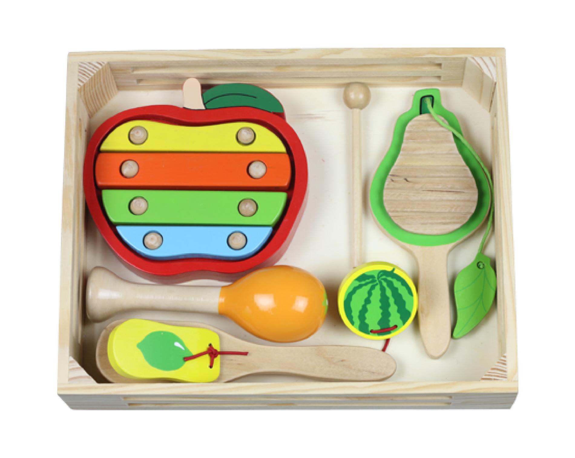 Discoveroo Fruit Music Wooden Percussion Set at mygofer.com