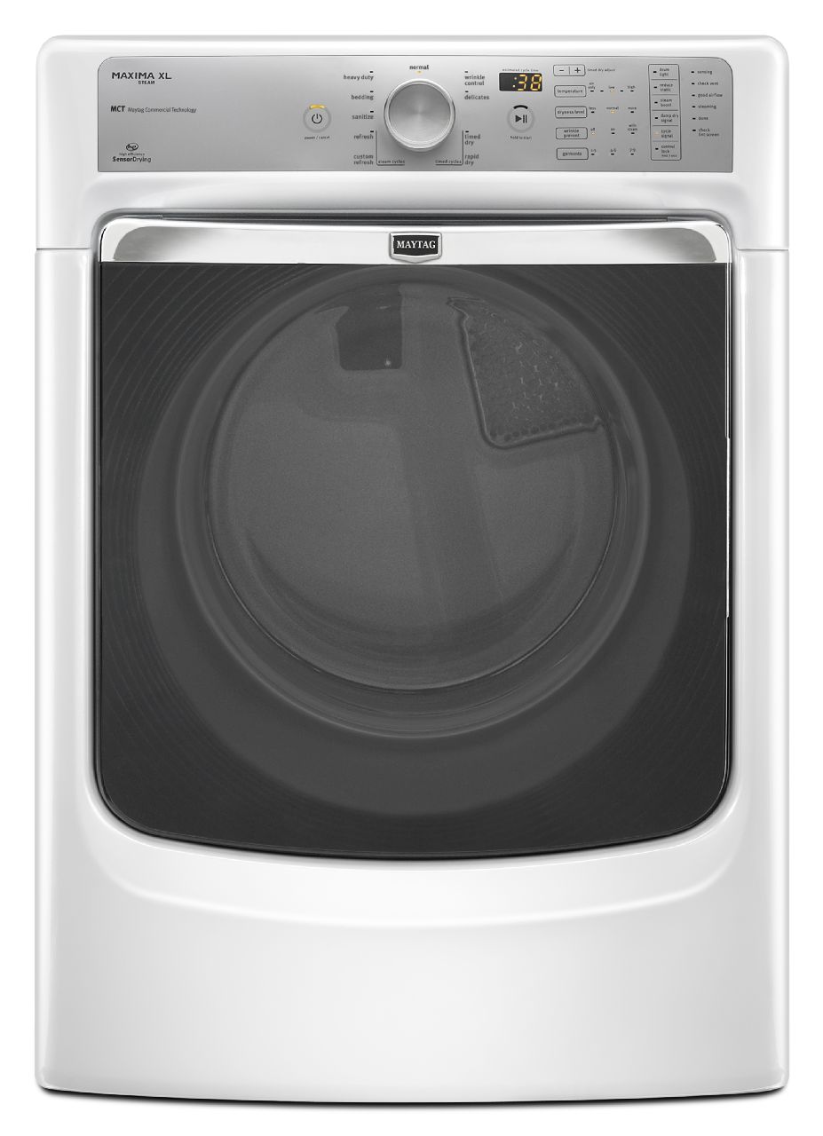 Maytag 7.4 cu. ft. Maxima Electric Dryer - White 7.0 cu. ft. and greater