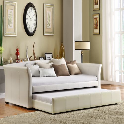 Oxford Creek Flare Arms Daybed with Trundle in White at Sears.com