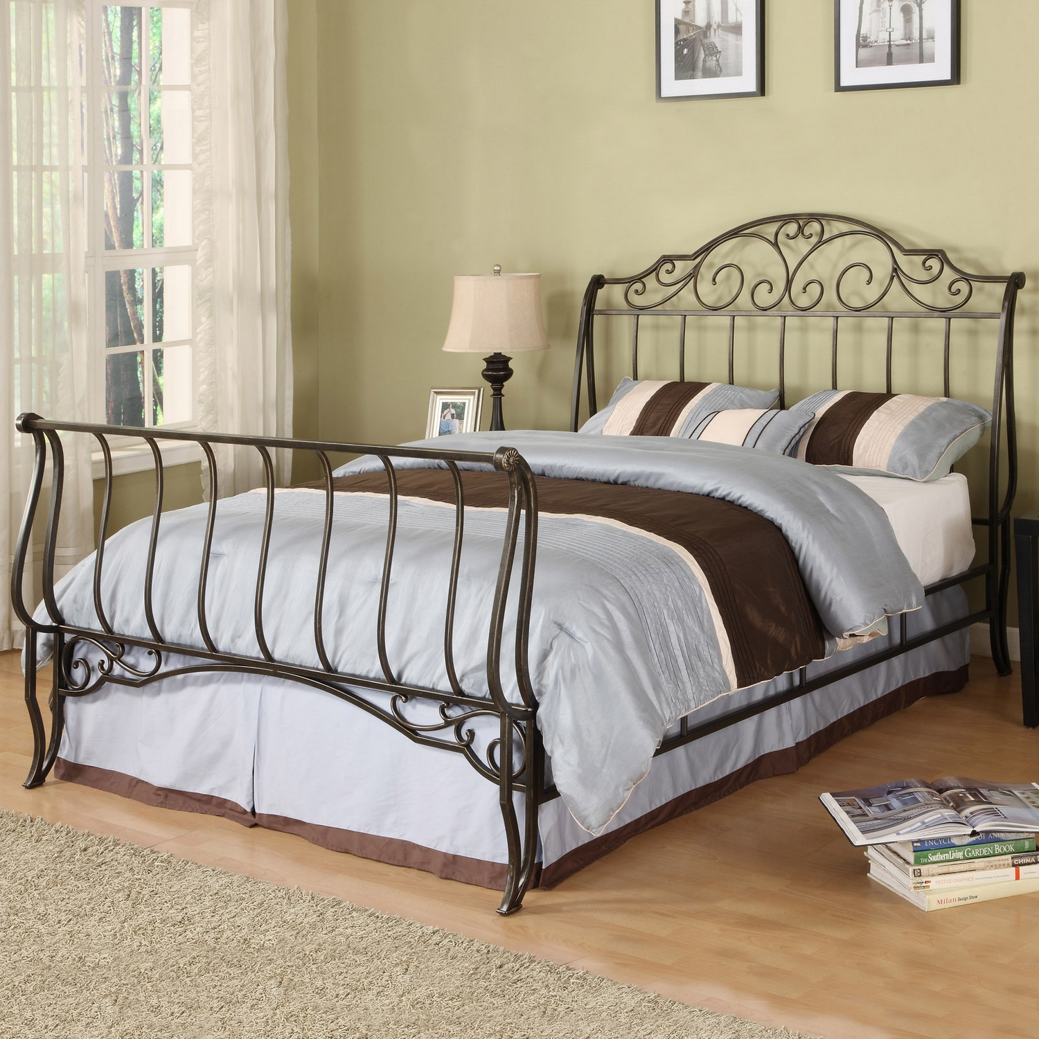Oxford Creek Classic Sleigh Metal King Bed at Kmart.com