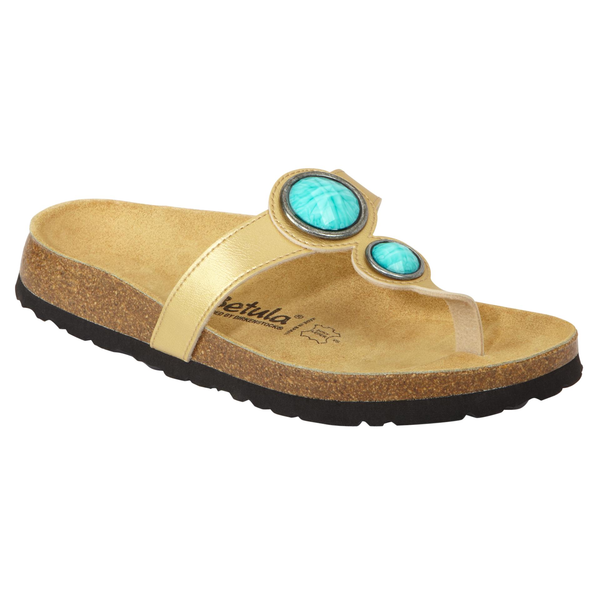 gold betula sandals