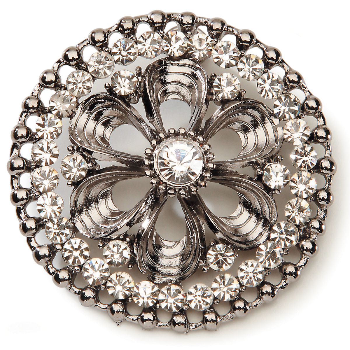 Tori Spelling Styled by Tori Spelling (TM) Pendant-Silver Round Flower W/Rhinestone 1/Pkg at Kmart.com