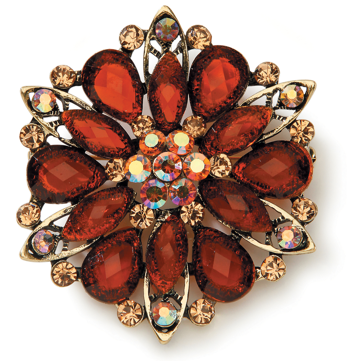 Tori Spelling Styled by Tori Spelling (TM) Rhinestone Flower Pendant-Gold And Topaz 1/Pkg at Kmart.com