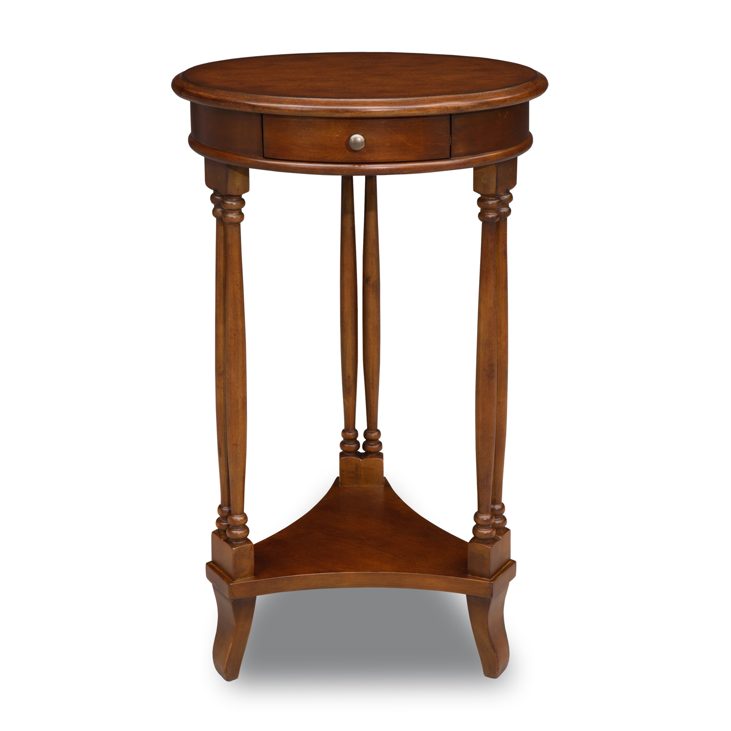 Leick Chairside Small End TableIvory Finish Home Furniture