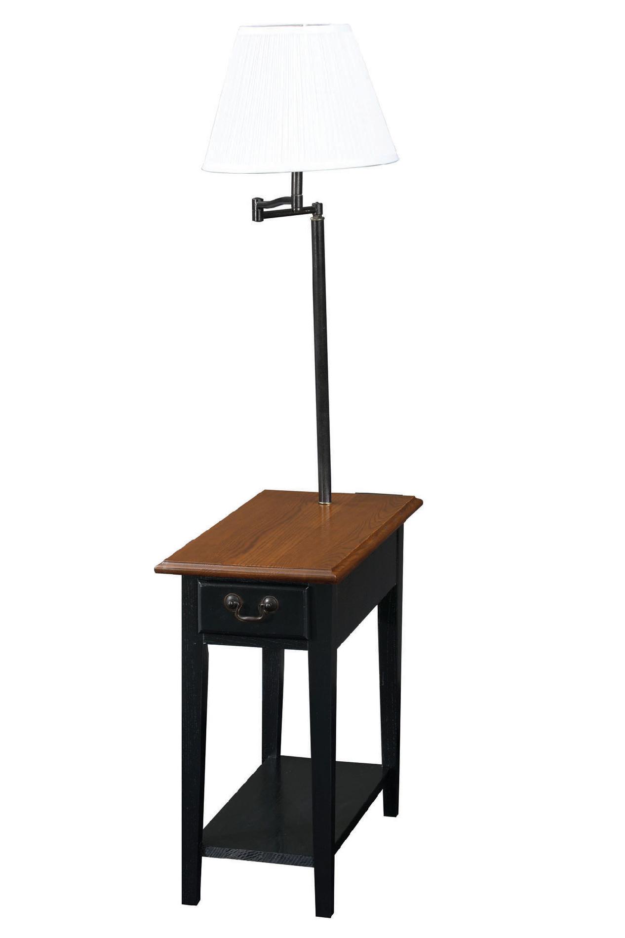 Leick Chairside lamp table with Drawer Antique black