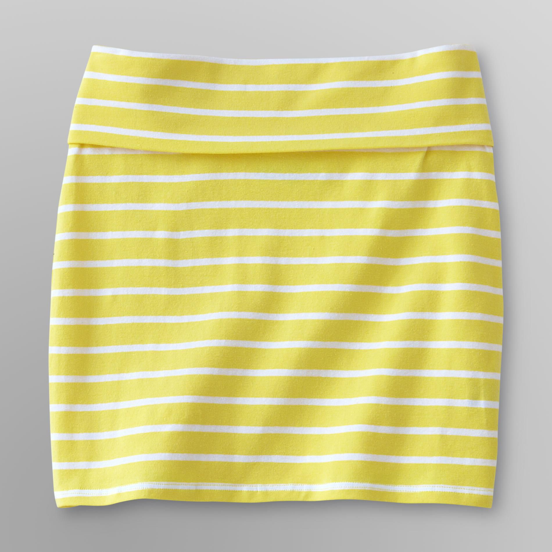 Junior's Bodycon Striped Skirt