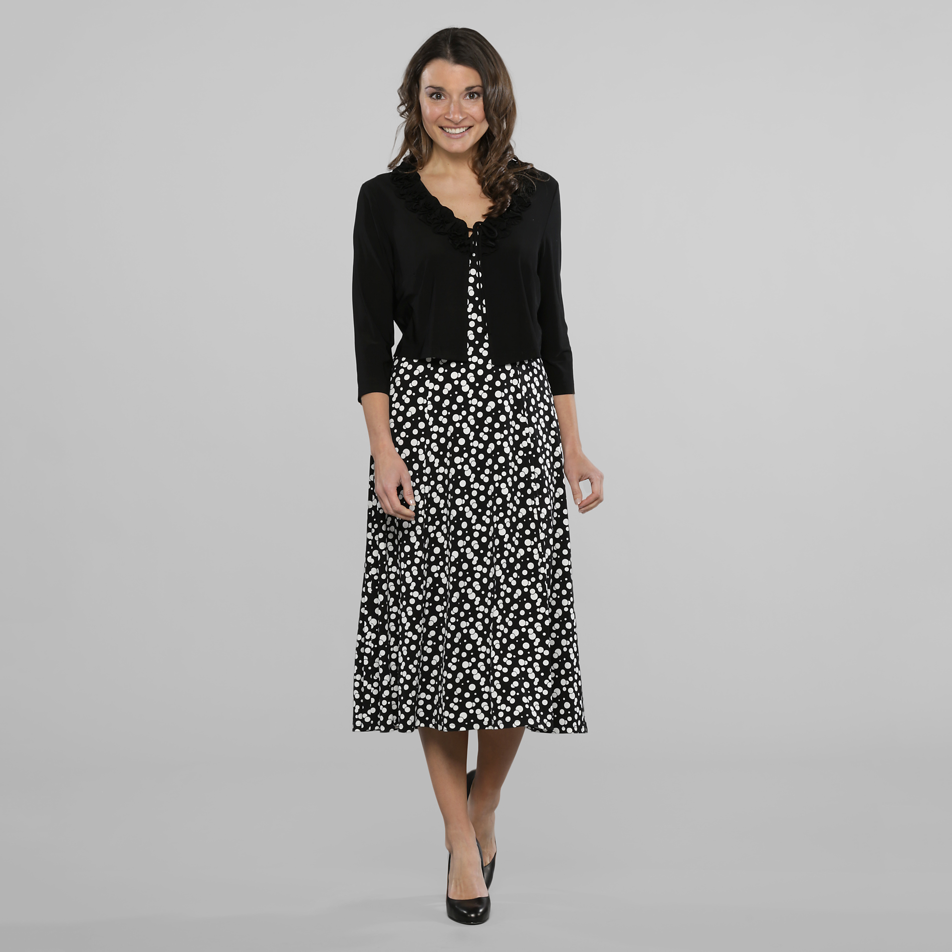 Danny & Nichole Women's 2 Pc Polka Dot Dress & Jacket at Sears.com