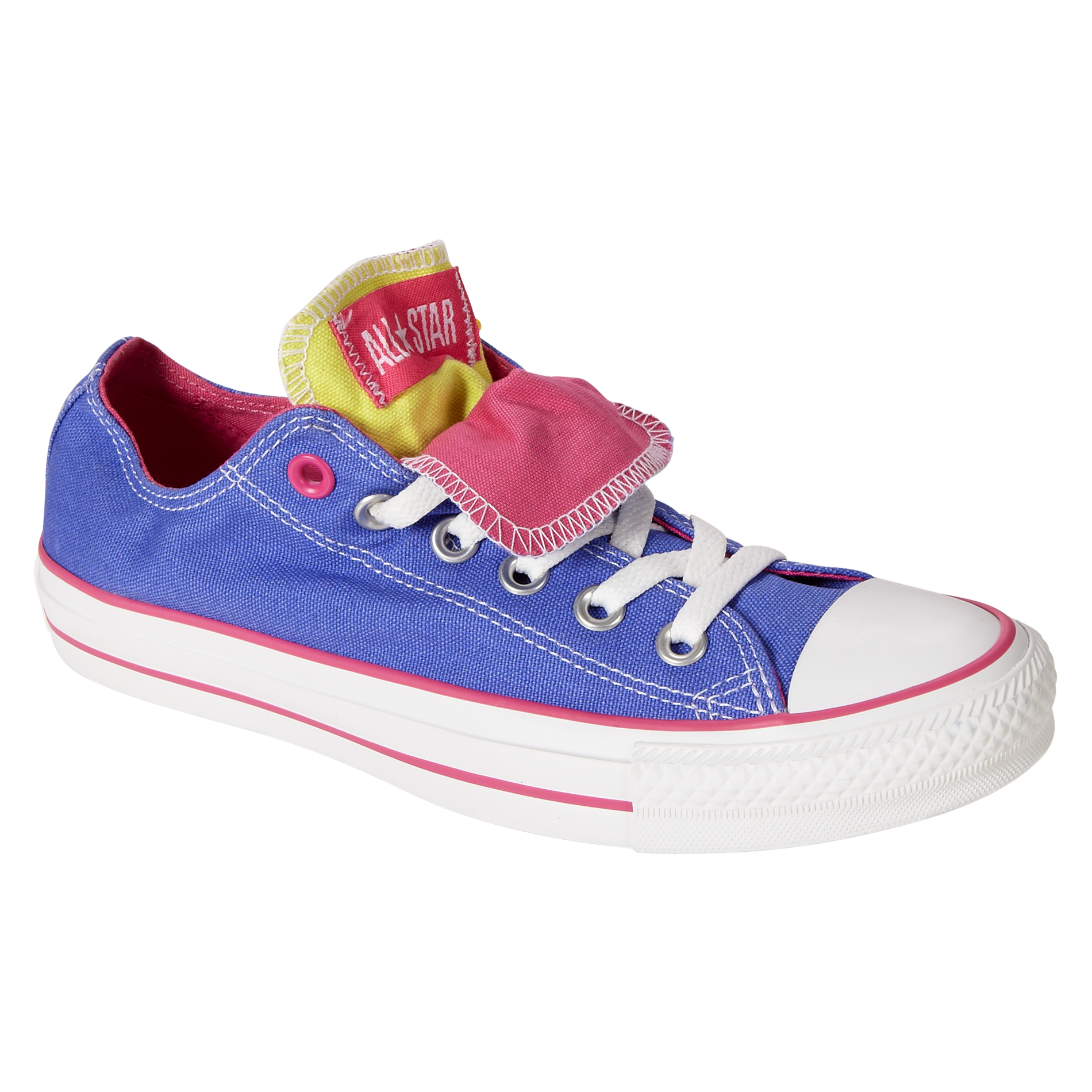 Converse Women's Chuck Taylor All Stars Double Tongue - Blue/Pink