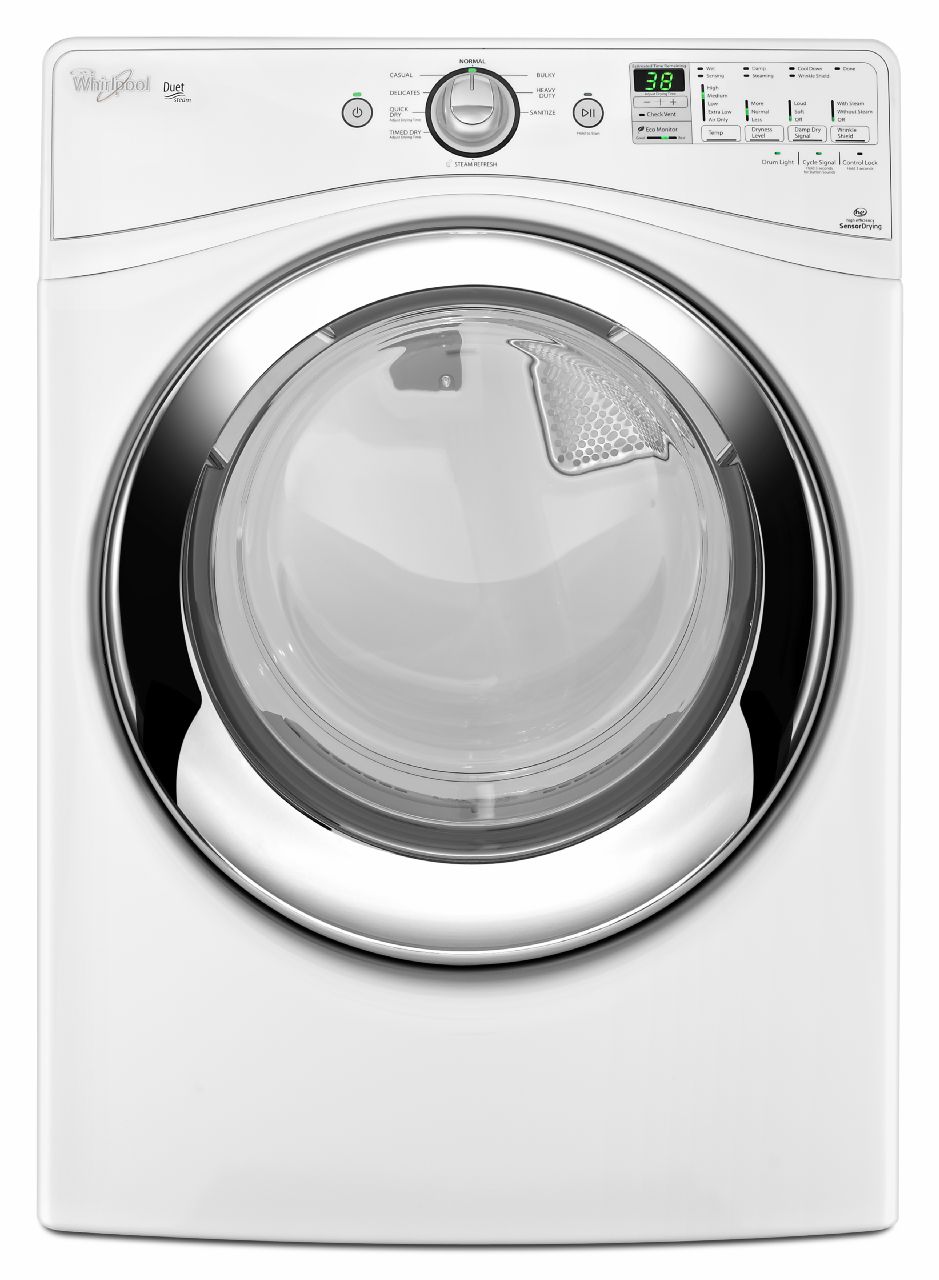 Whirlpool 7.4 Electric Dryer w/ Steam Refresh White 7.0 cu. ft. and