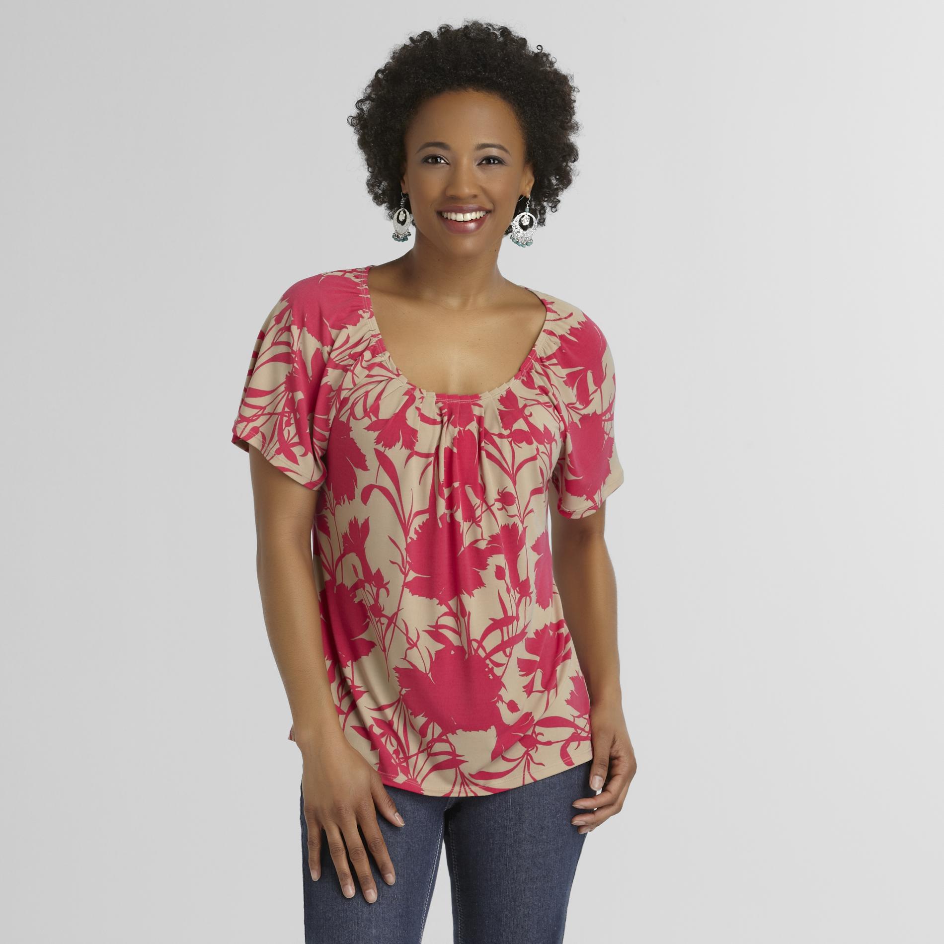 Jaclyn Smith Women's Peasant Blouse - Tropical at Kmart.com