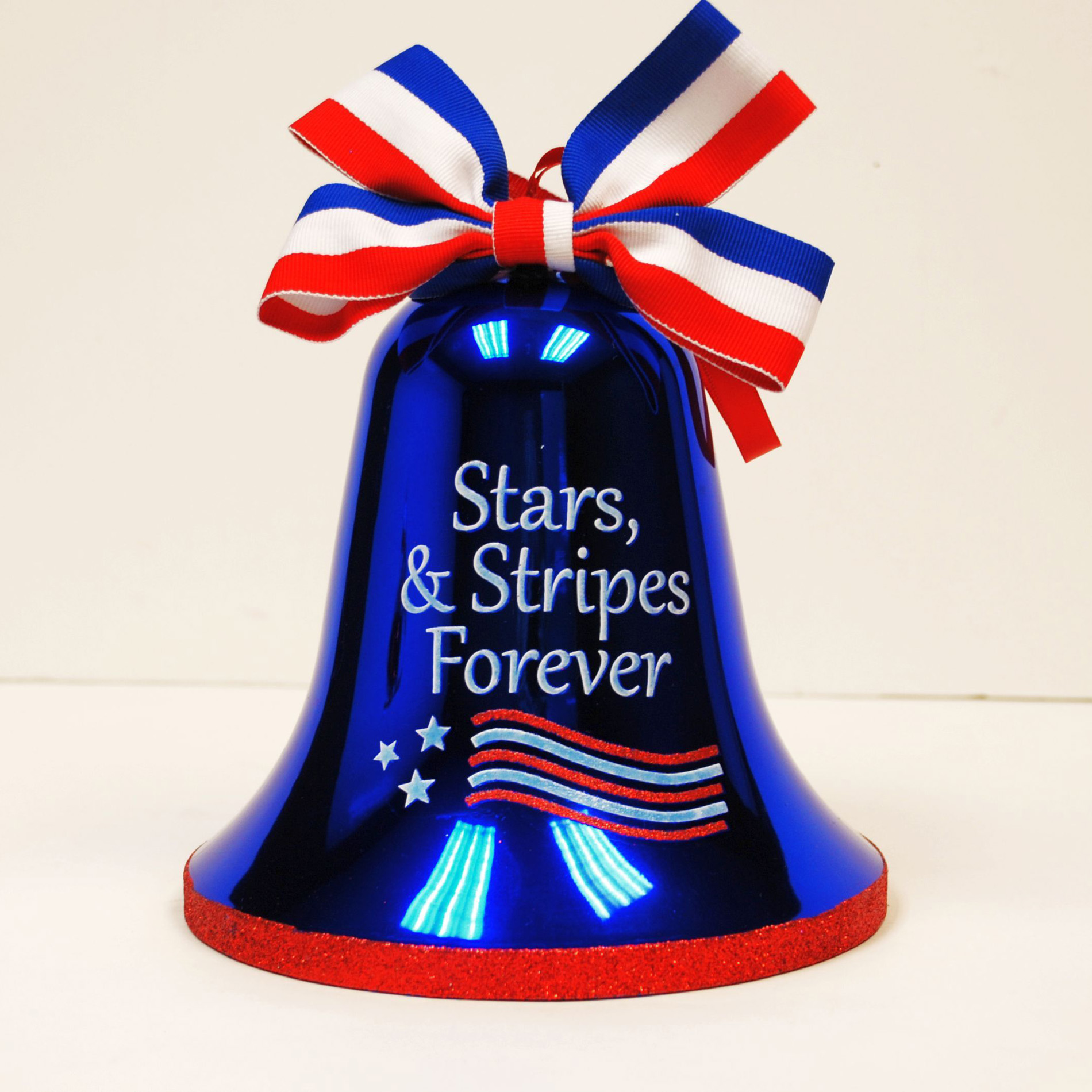 7 in. Americana Plastic Bell with Glitter - Blue at Kmart.com