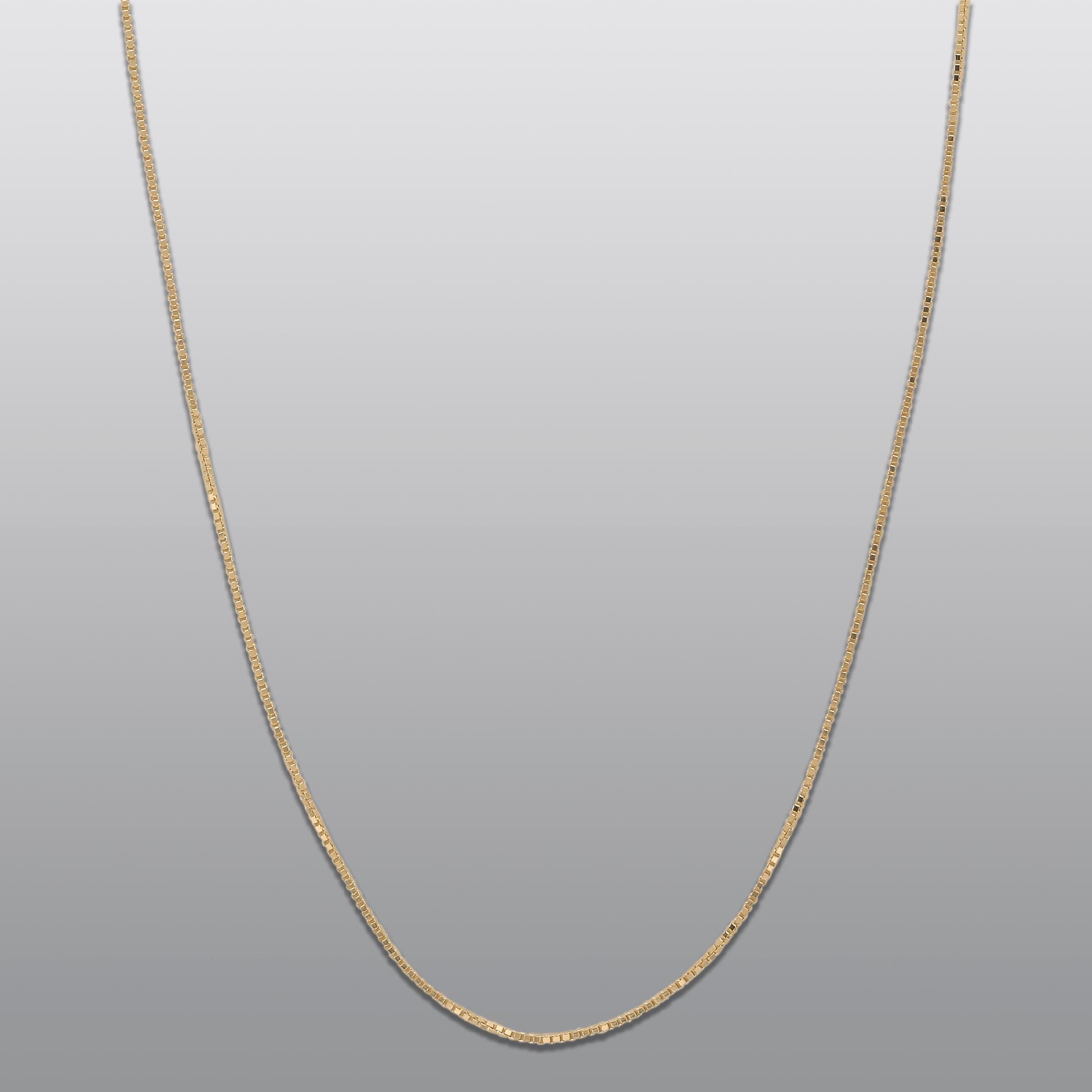 True Gold 10K 18IN BOX CHAIN  0.5MM at Kmart.com