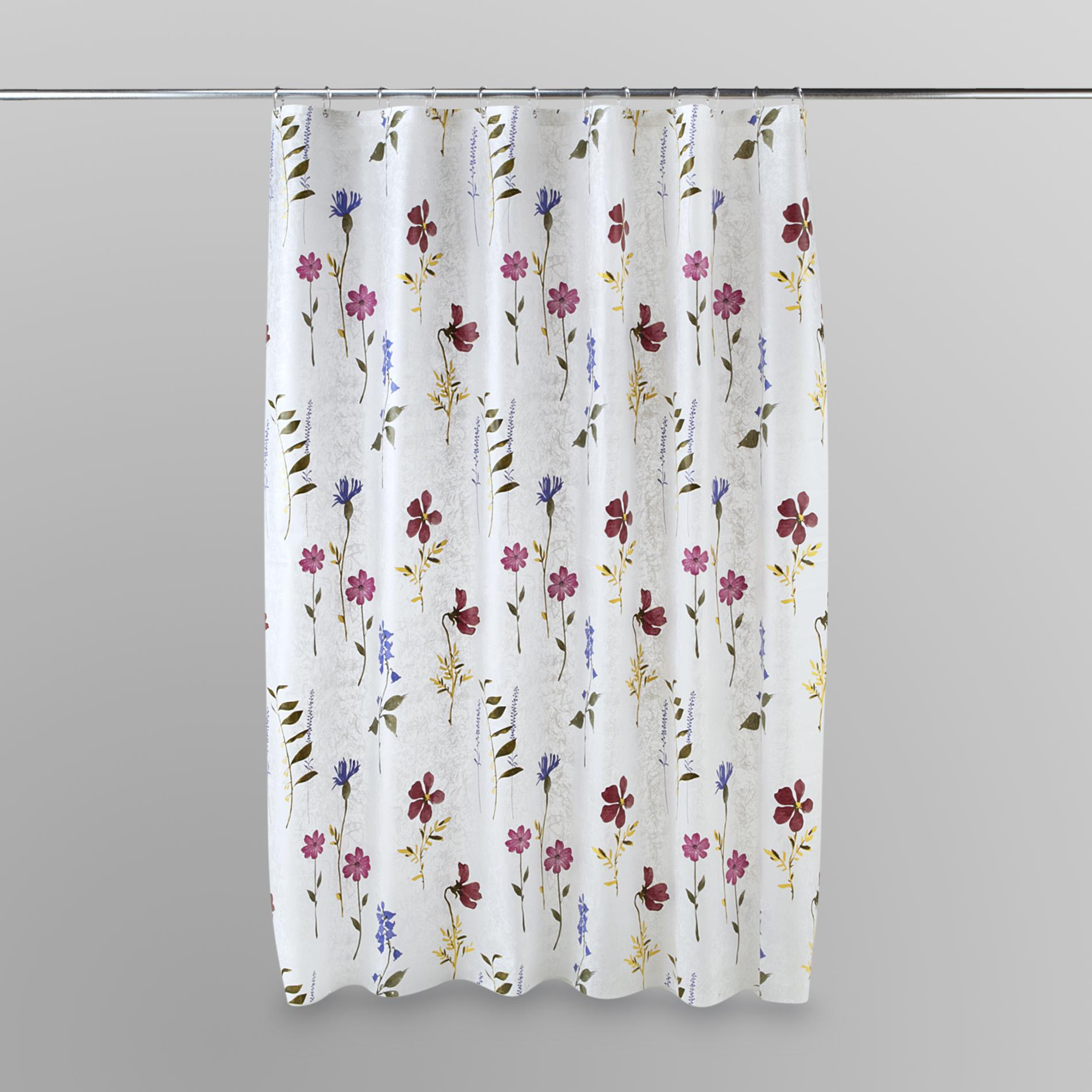 Essential Home Pressed Flowers Shower Curtain