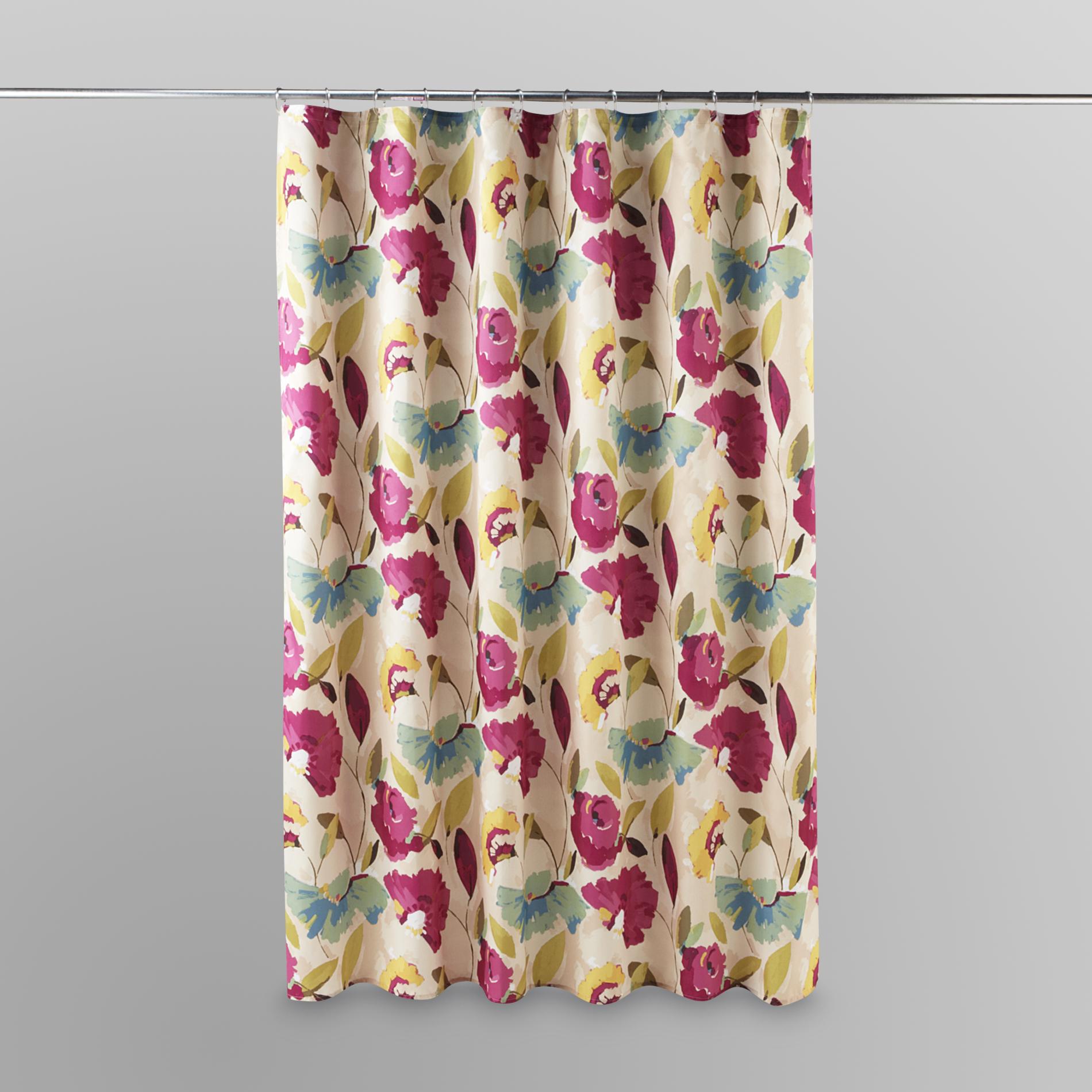 Essential Home Shower Curtain - Fiona Floral at Kmart.com