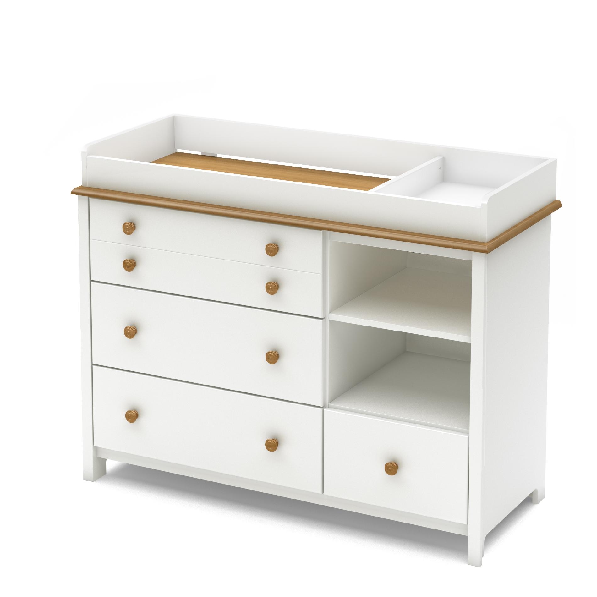 South Shore Litte Smiley's changing table in White and Harvest Maple at Kmart.com