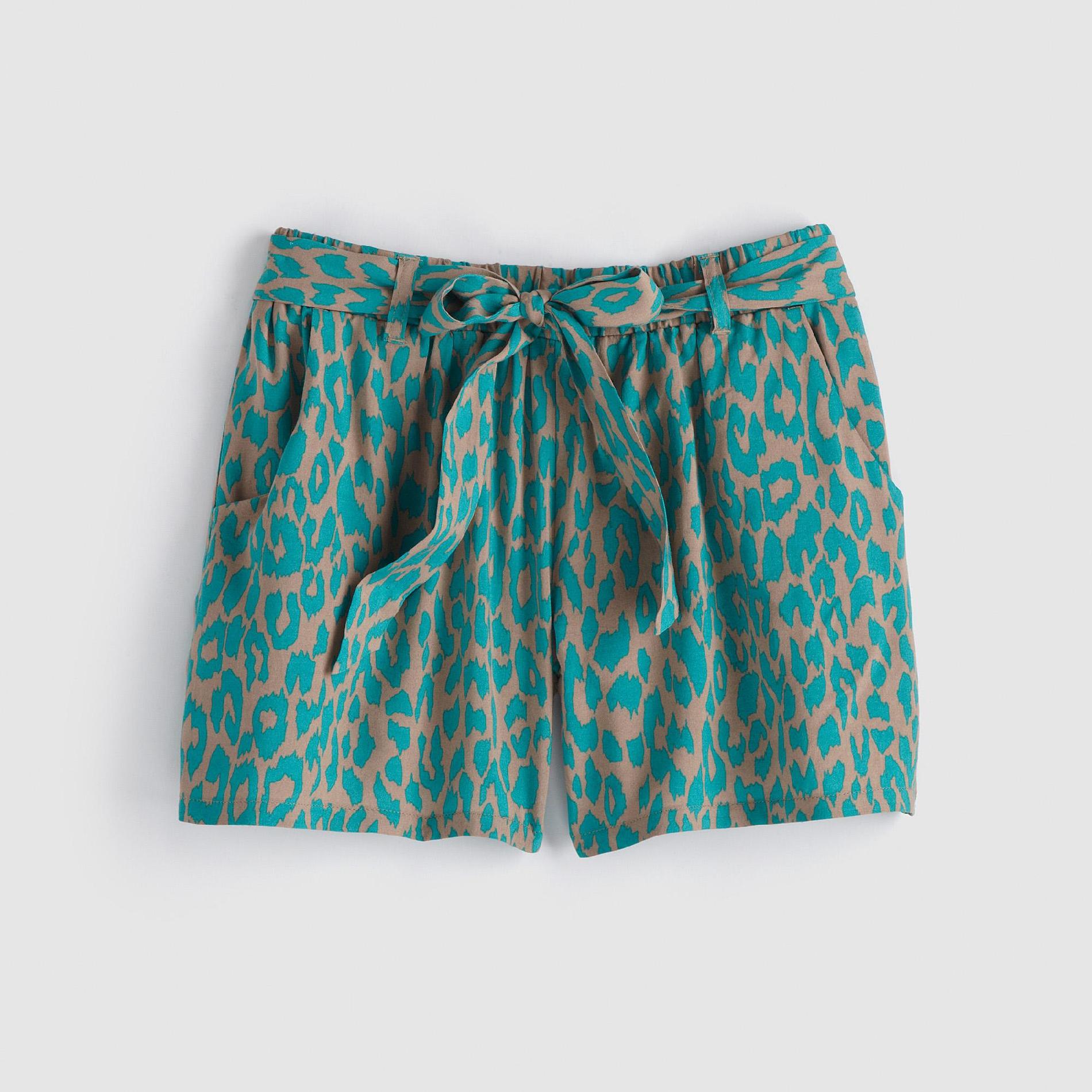 Junior's Tie-Front Shorts - Leopard Print at Sears.com