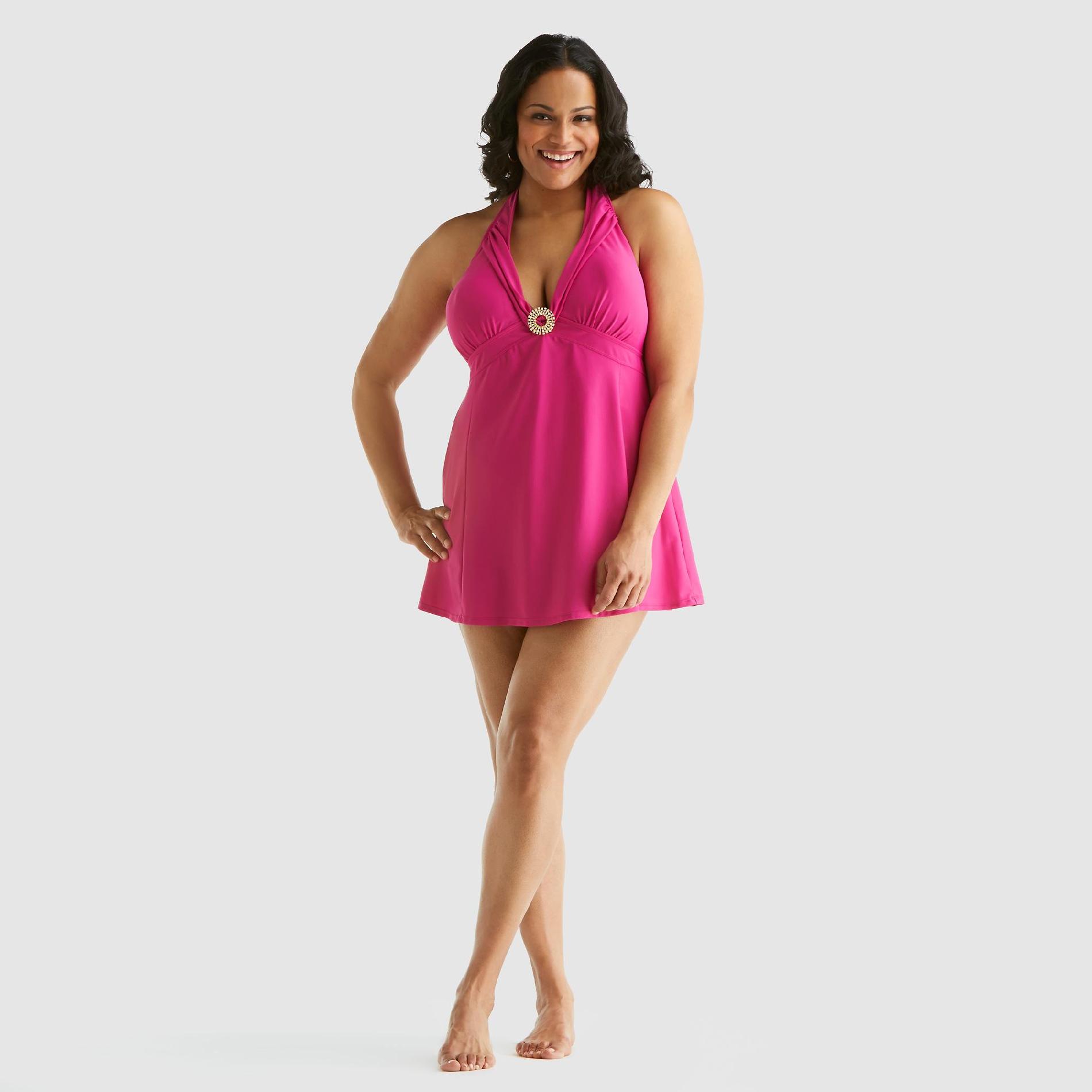 Jaclyn Smith Women's Plus Swim Dress - Brooch at Kmart.com